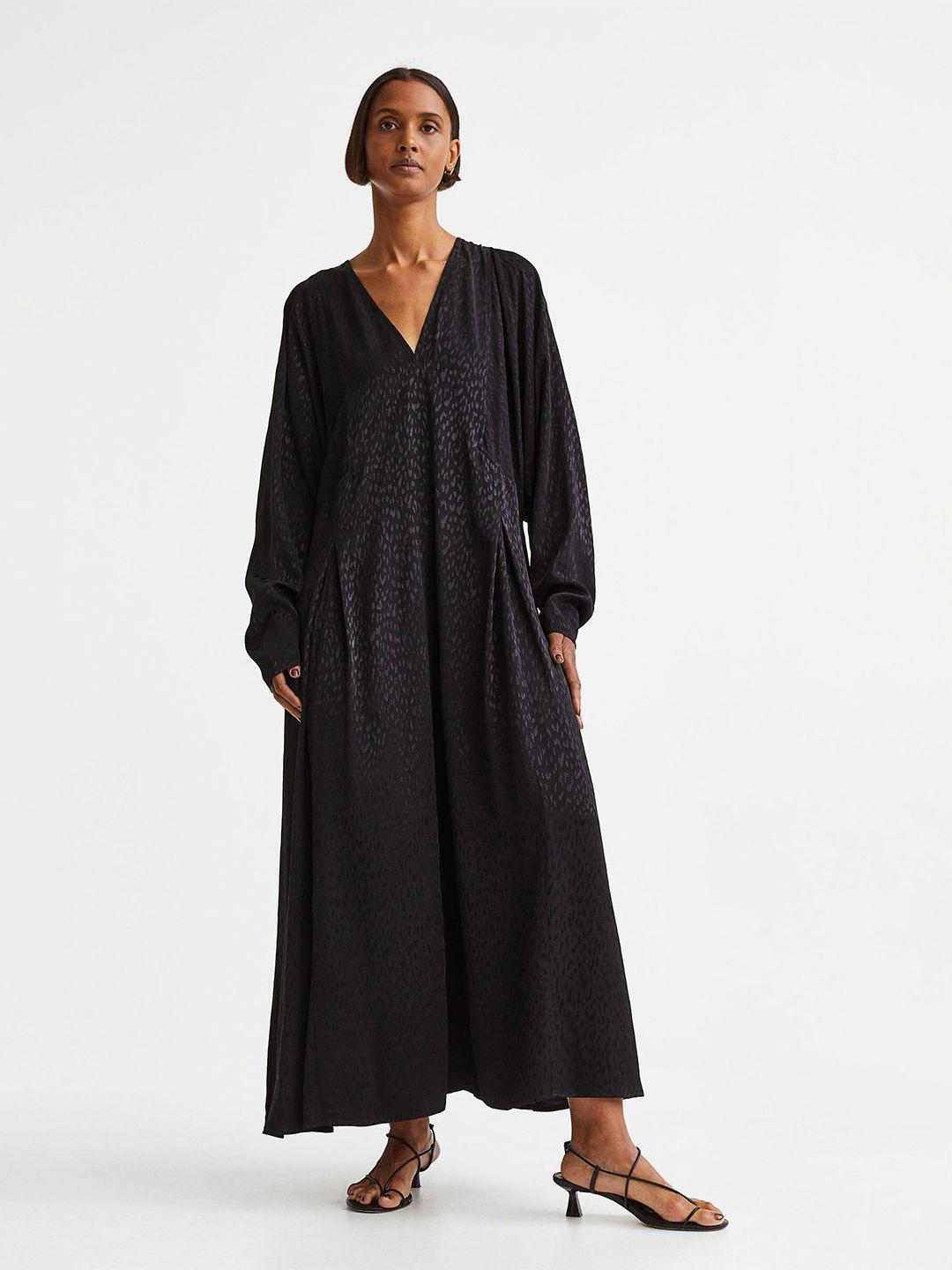 h&m black viscose dress