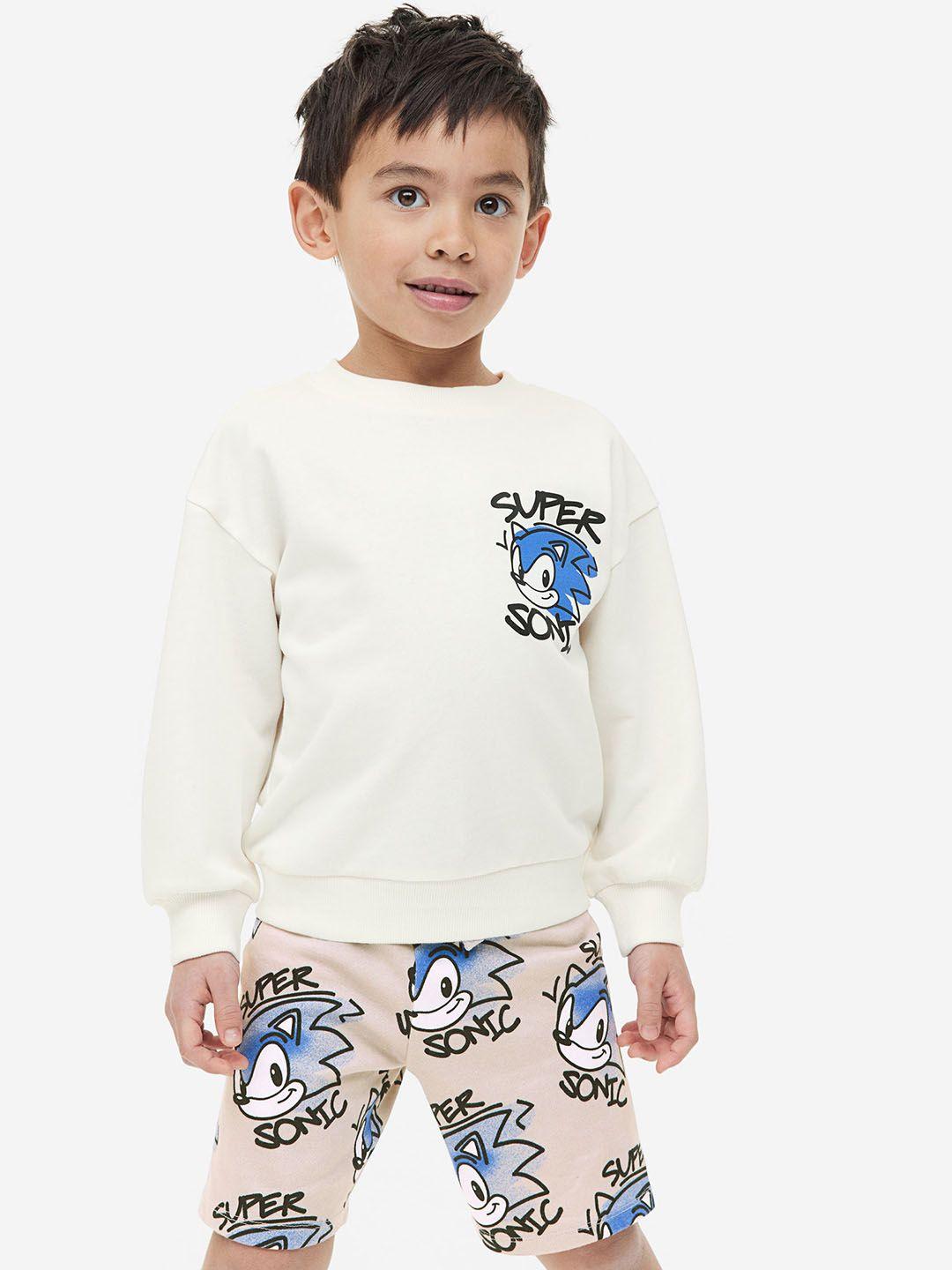 h&m boys 2-piece printed sweatshirt set