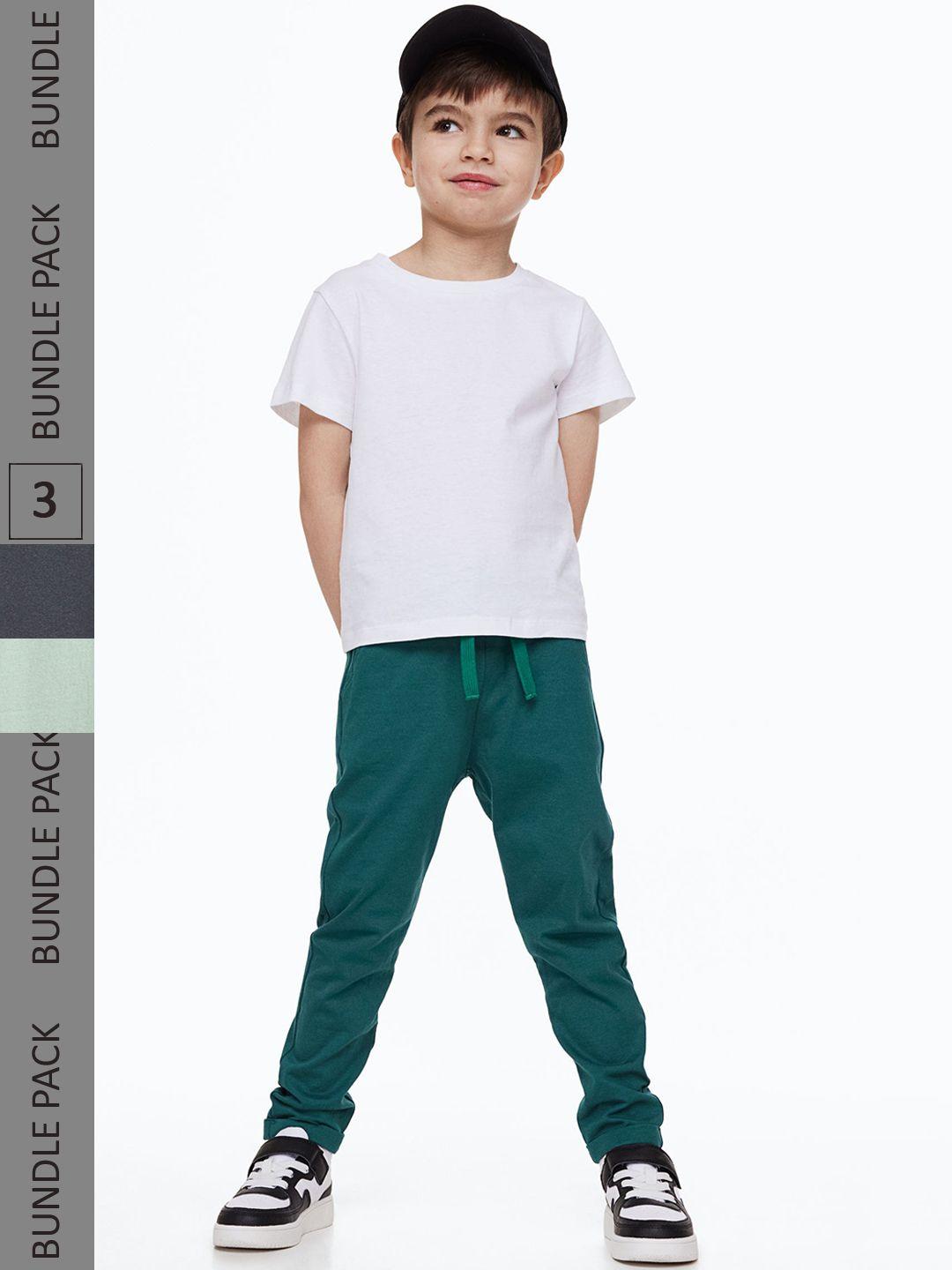 h&m boys 3-pack cotton jersey joggers