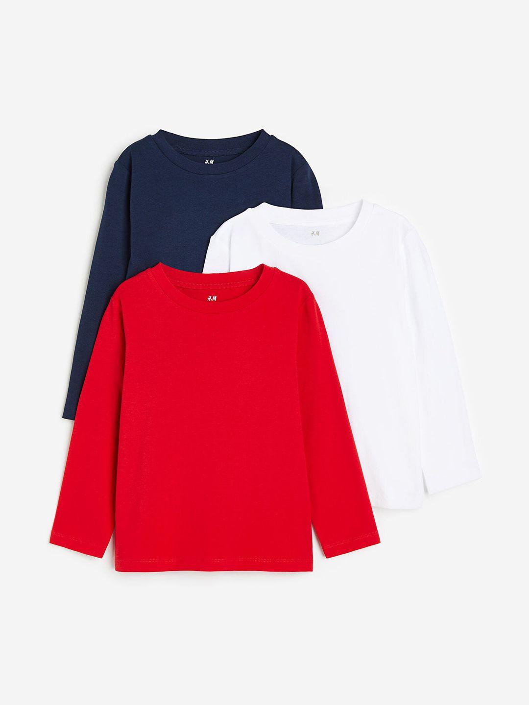 h&m boys 3-pack long-sleeved t-shirts