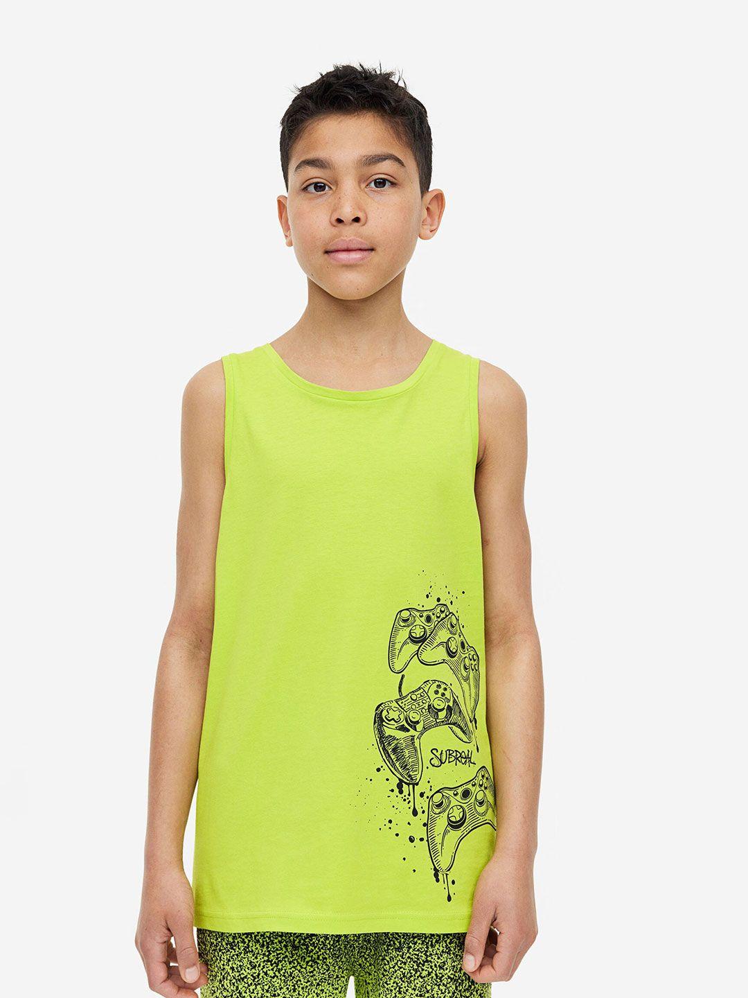 h&m boys 3-pack printed cotton vest tops