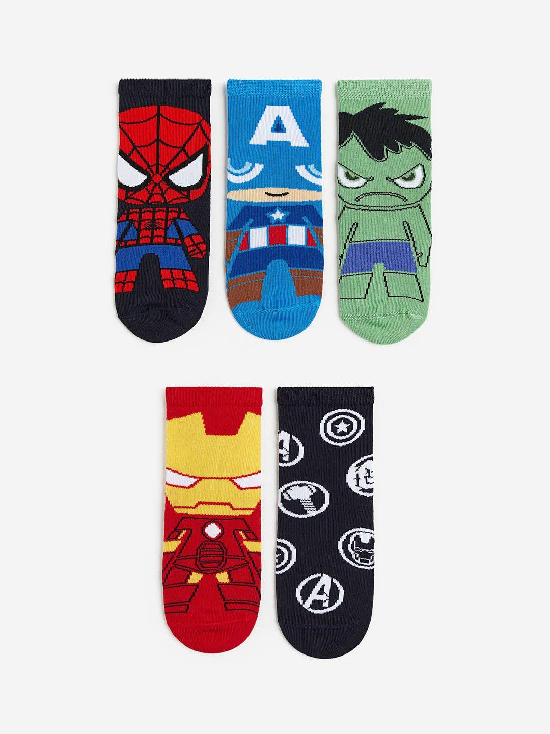 h&m boys 5-pack patterned socks