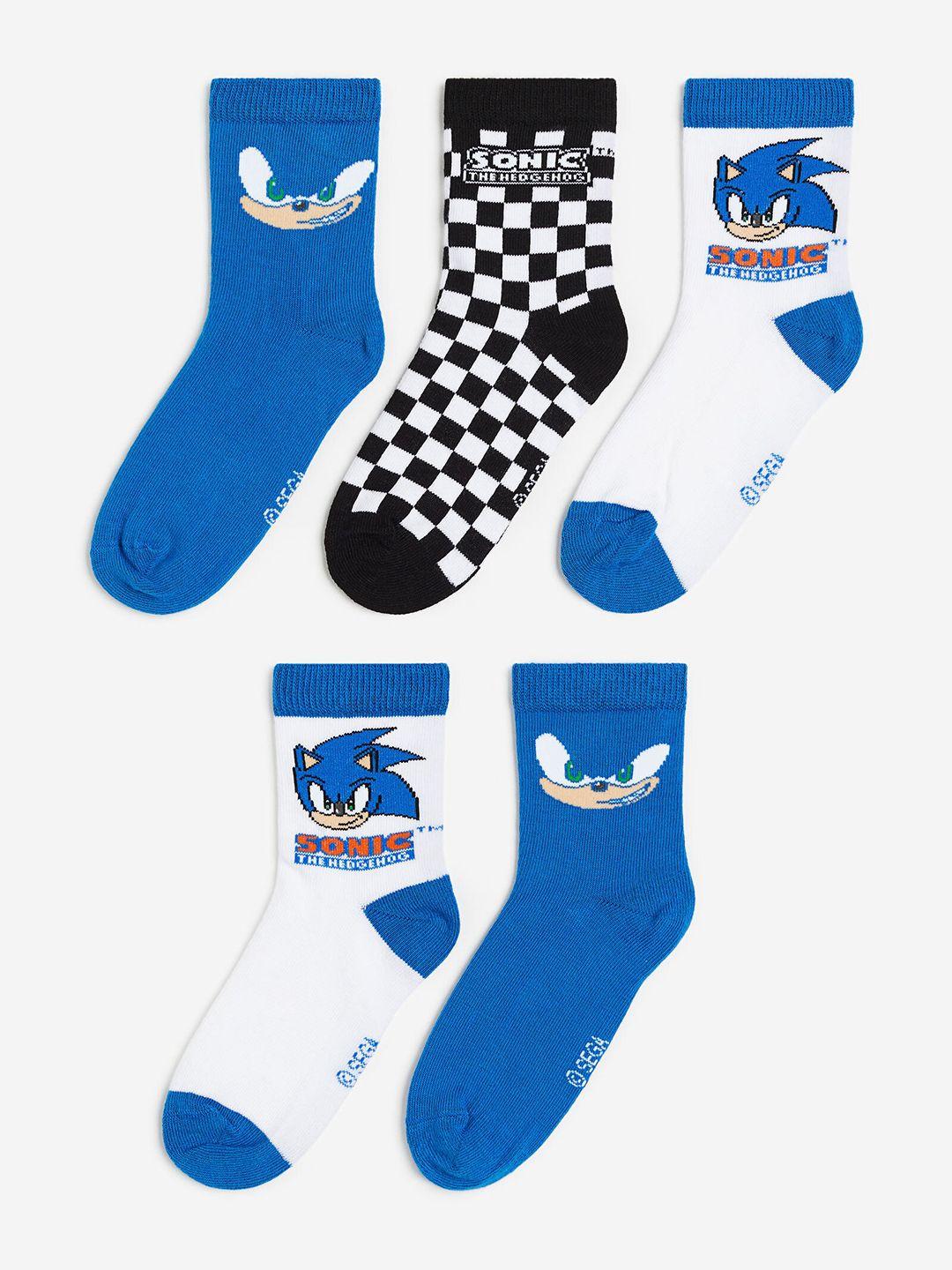 h&m boys 5-pack sonic patterned socks