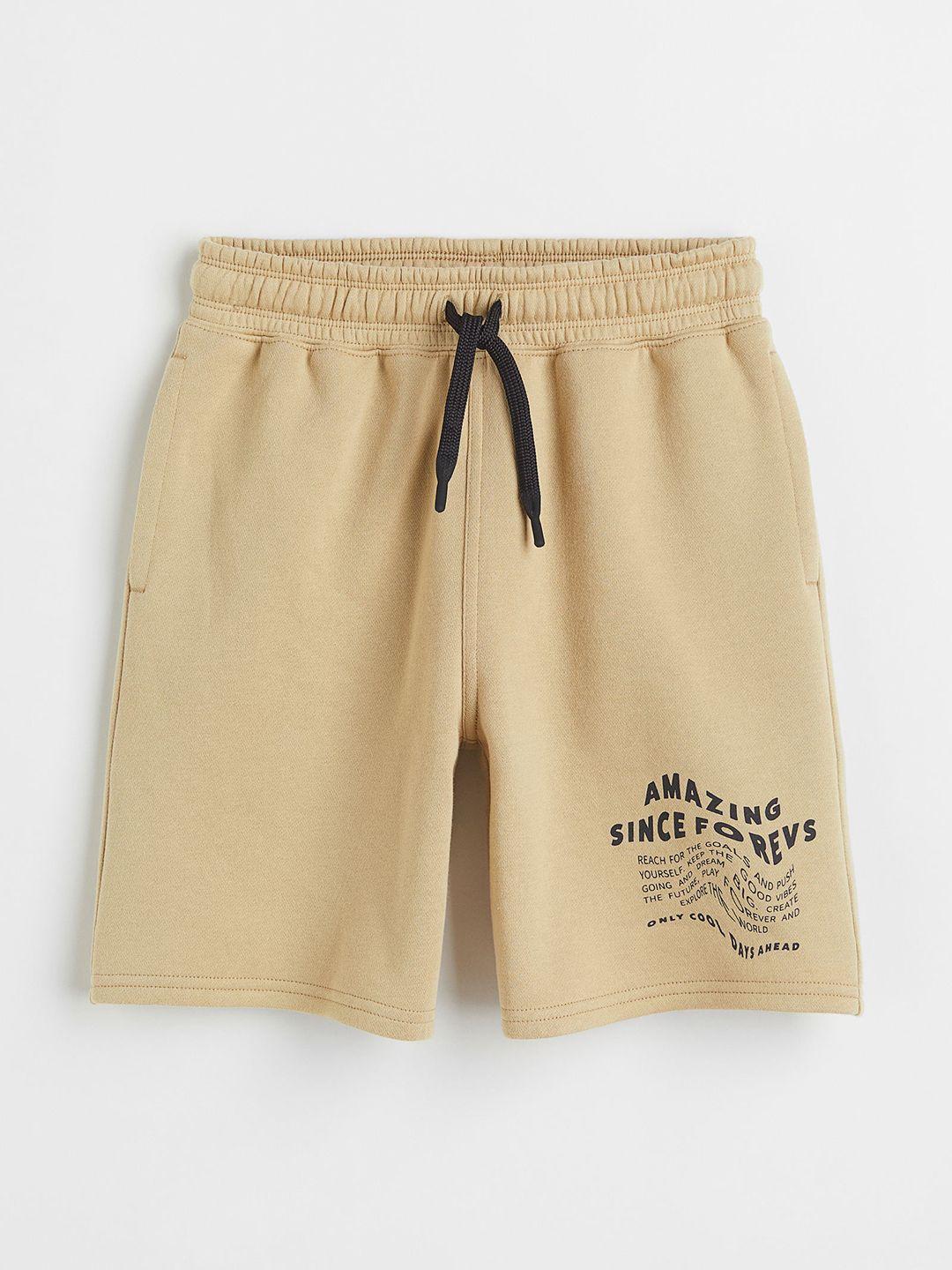 h&m boys beige sweatshorts