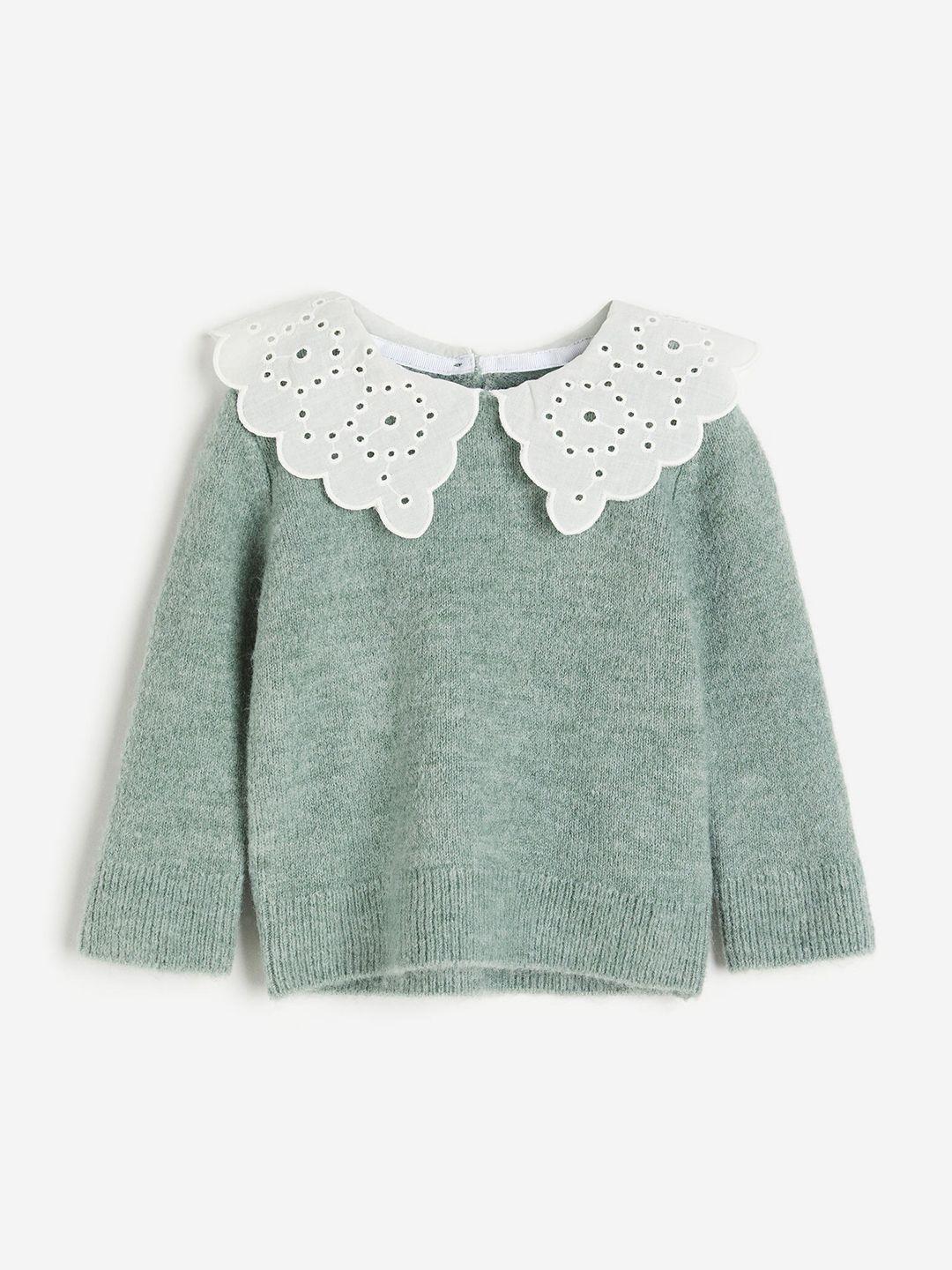 h&m boys broderie anglaise-collared jumper