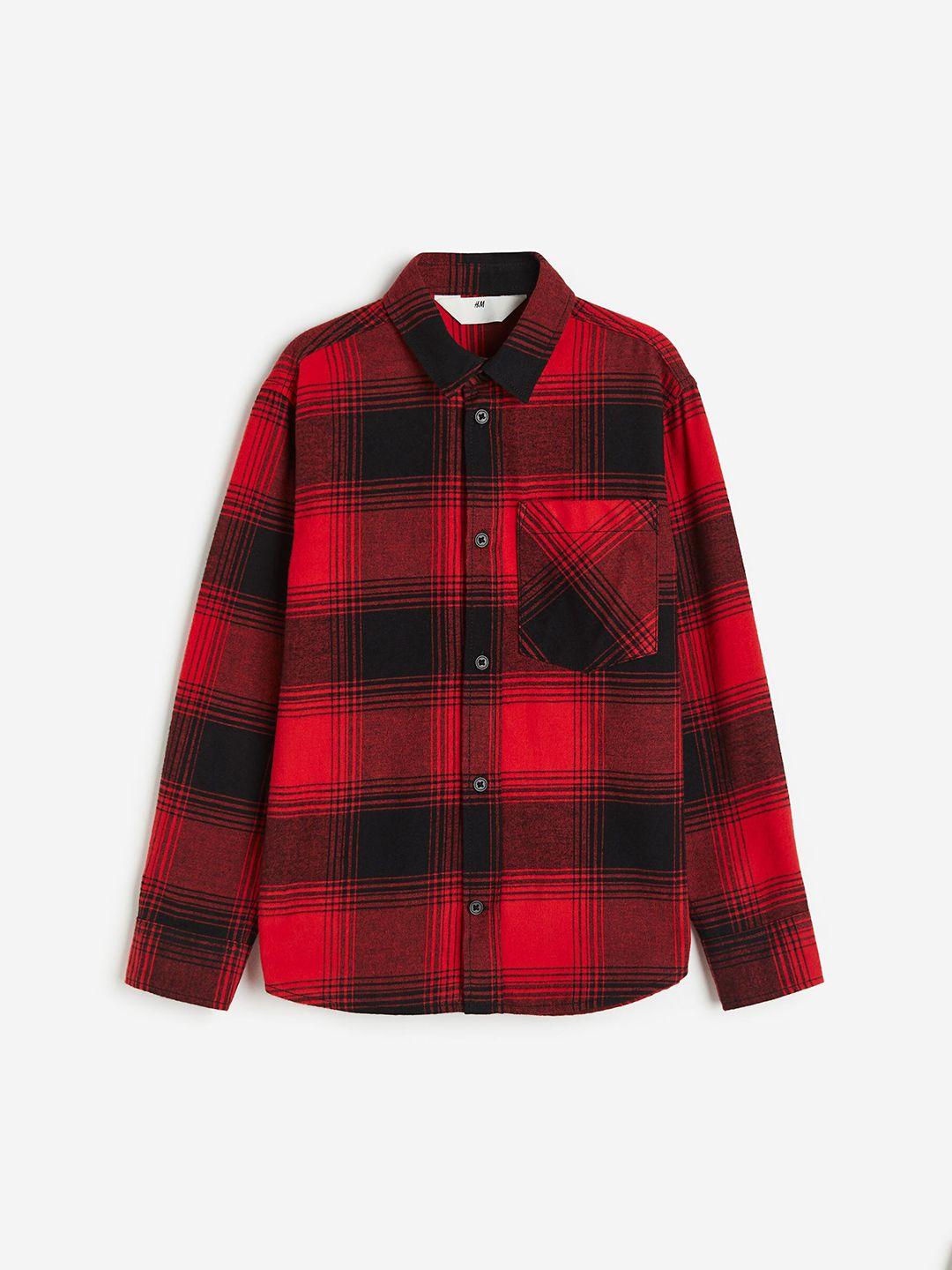 h&m boys cotton flannel shirts