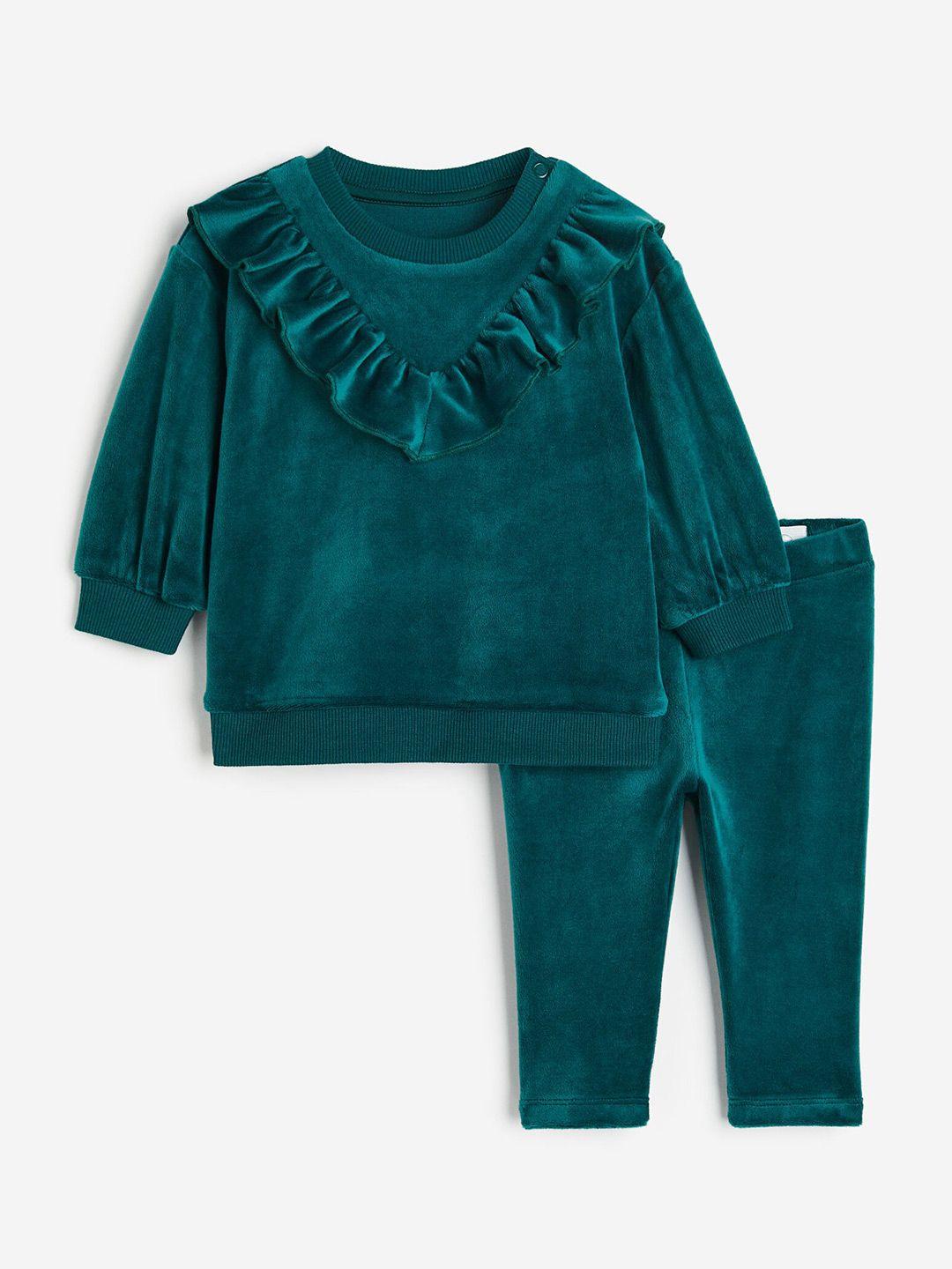 h&m boys green top with trousers