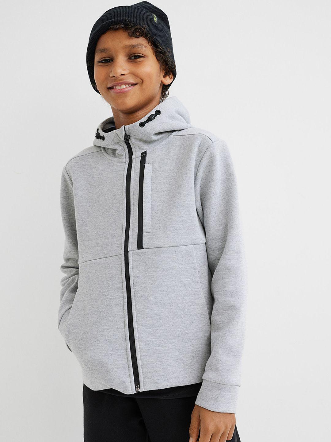 h&m boys grey track jacket