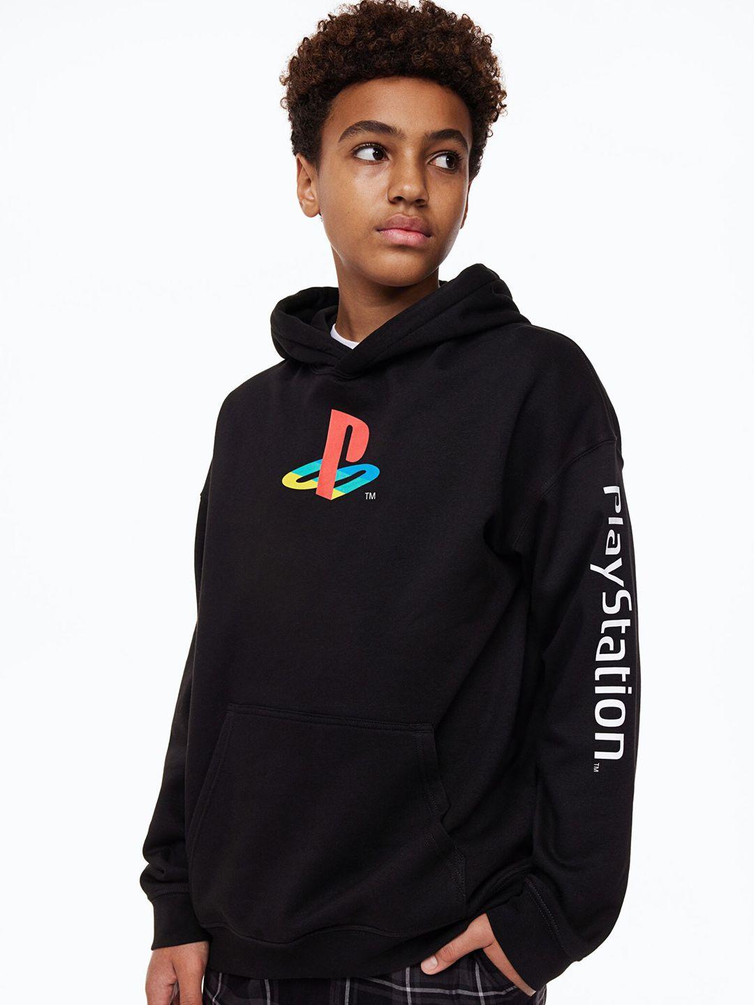 h&m boys oversized printed hoodie