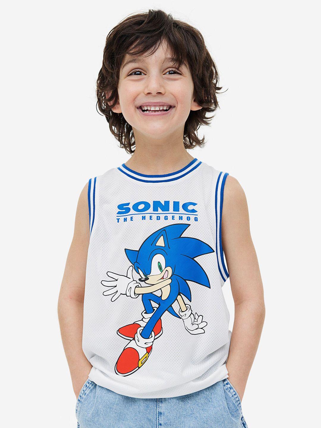 h&m boys oversized sonic printed vest top