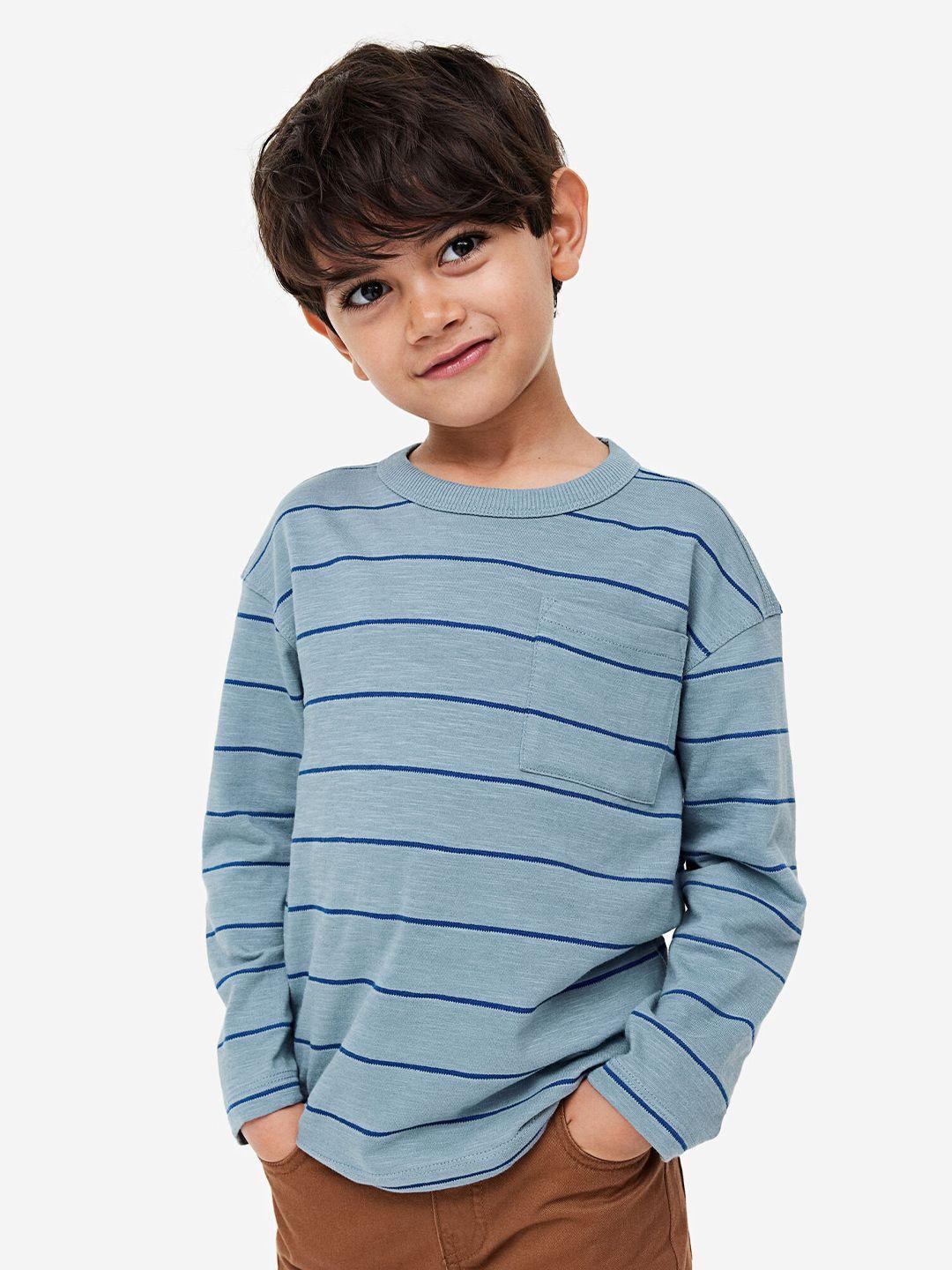 h&m boys pack of 2 striped loose-fit tshirts