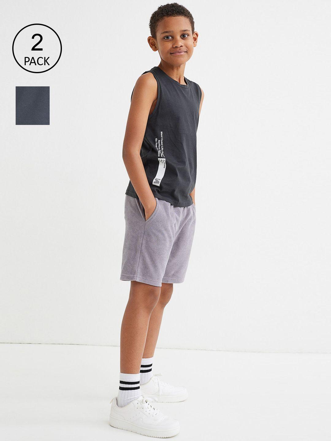 h&m boys pack of 2 sweatshirt shorts