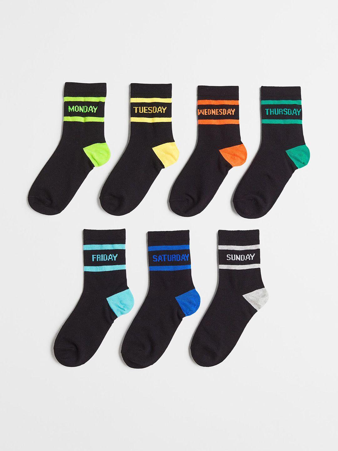 h&m boys pack of 5 patterned ankle length socks