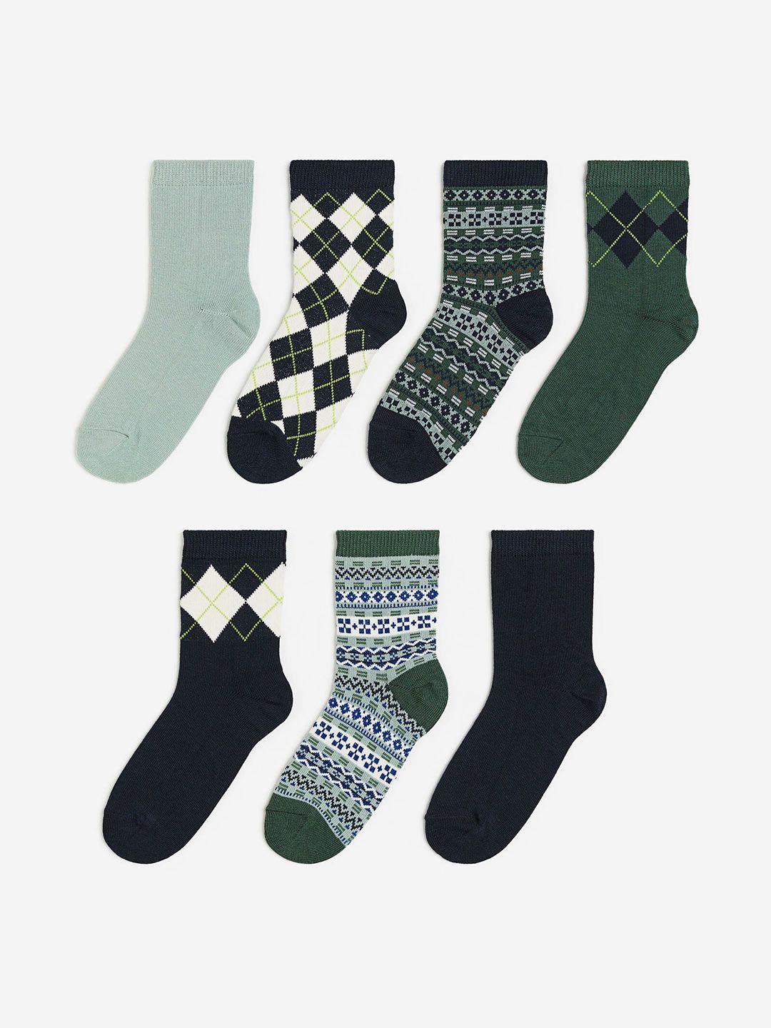 h&m boys pack of 7 patterned socks