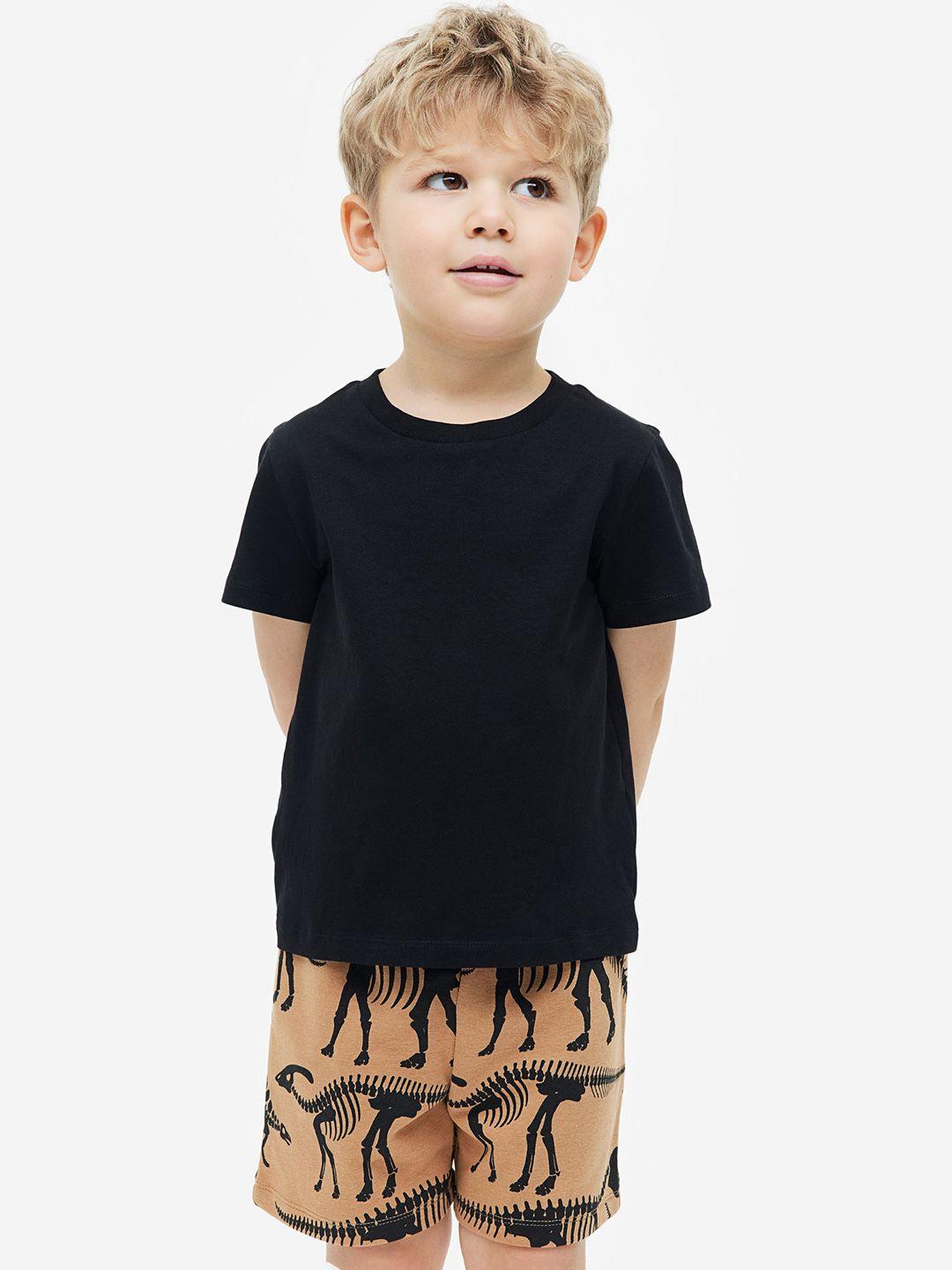 h&m boys printed sweatshirt shorts