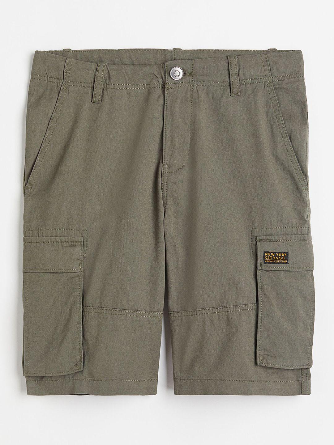 h&m boys pure-cotton cargo shorts