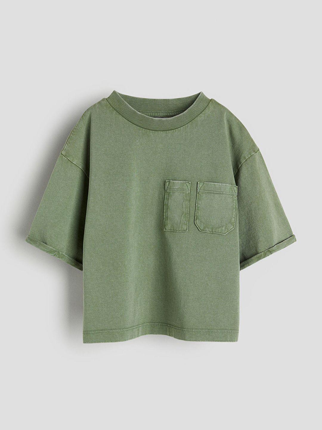 h&m boys pure cotton pocket-detail tshirt