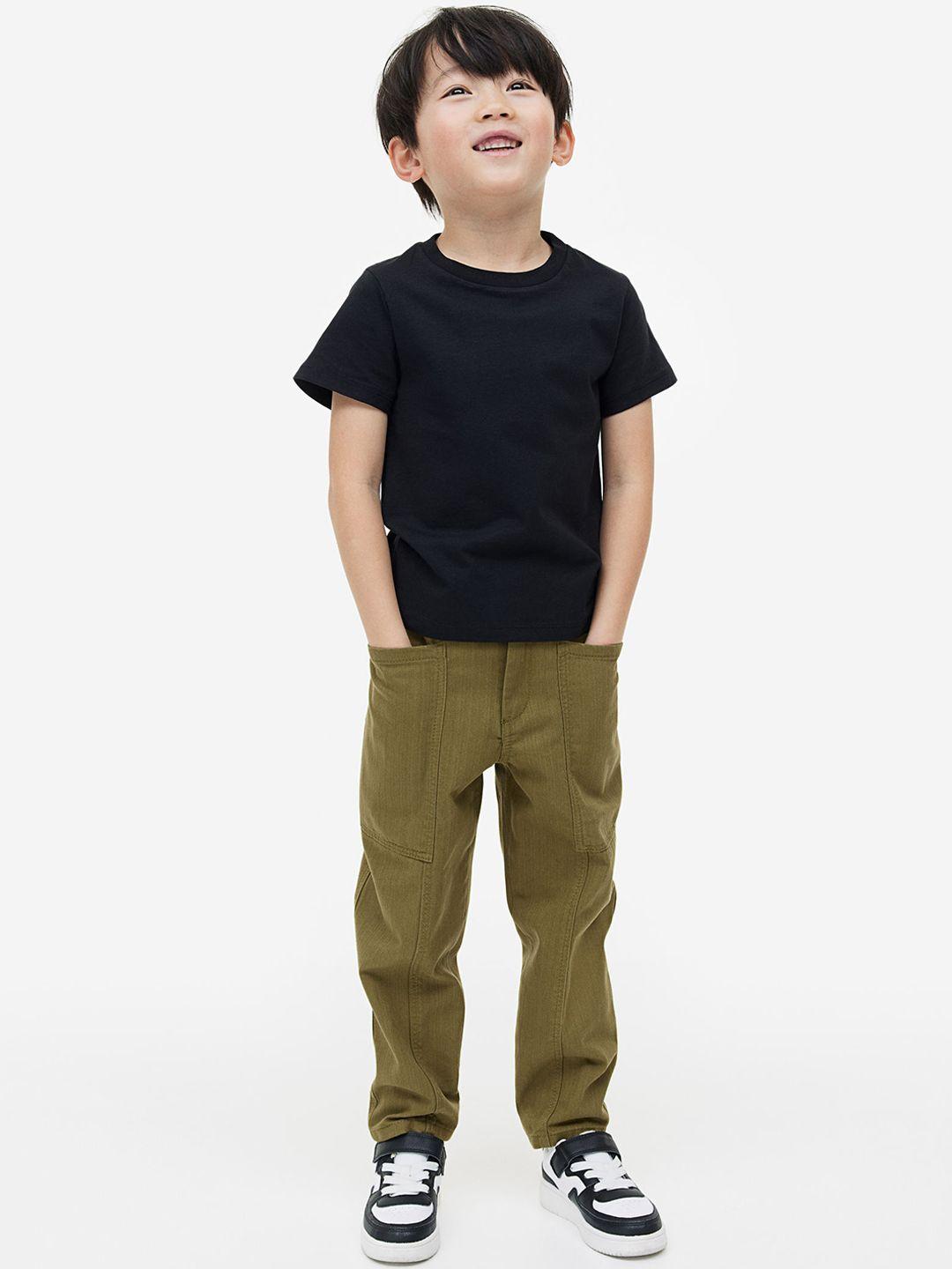 h&m boys pure cotton twill worker trousers