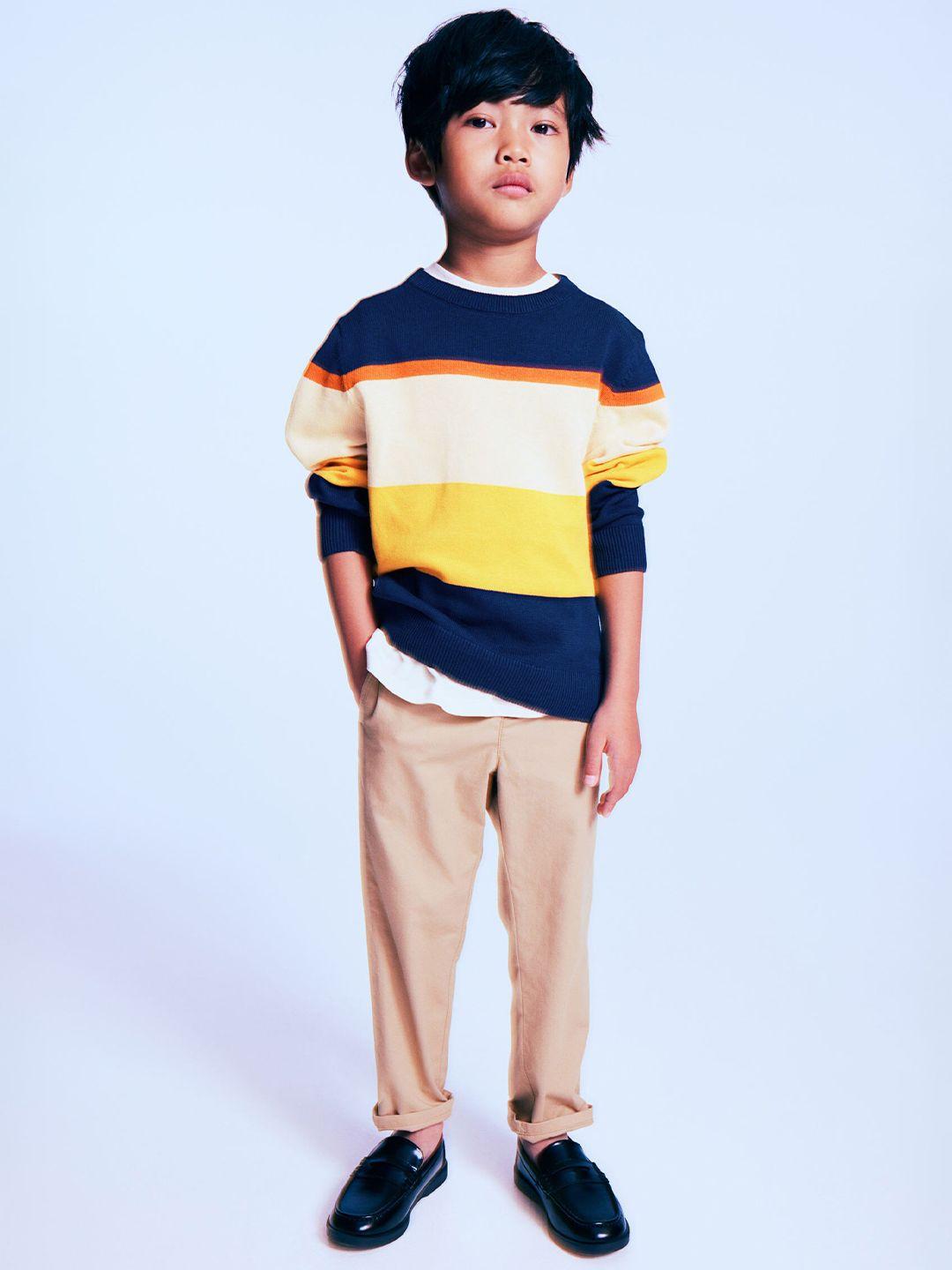 h&m boys striped cotton jumper