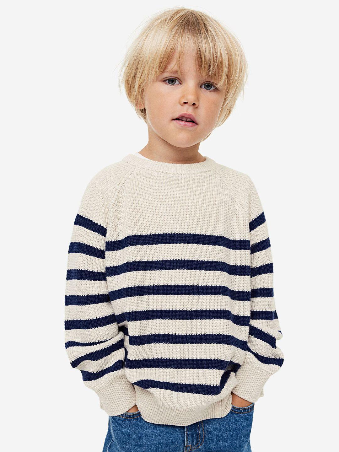 h&m boys striped pure-cotton jumper sweaters