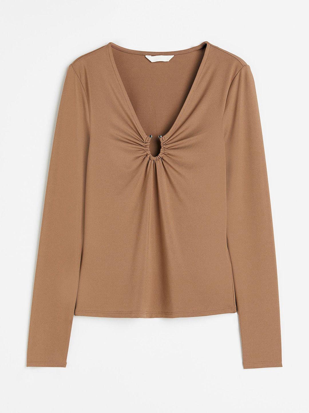 h&m buckle-detail top