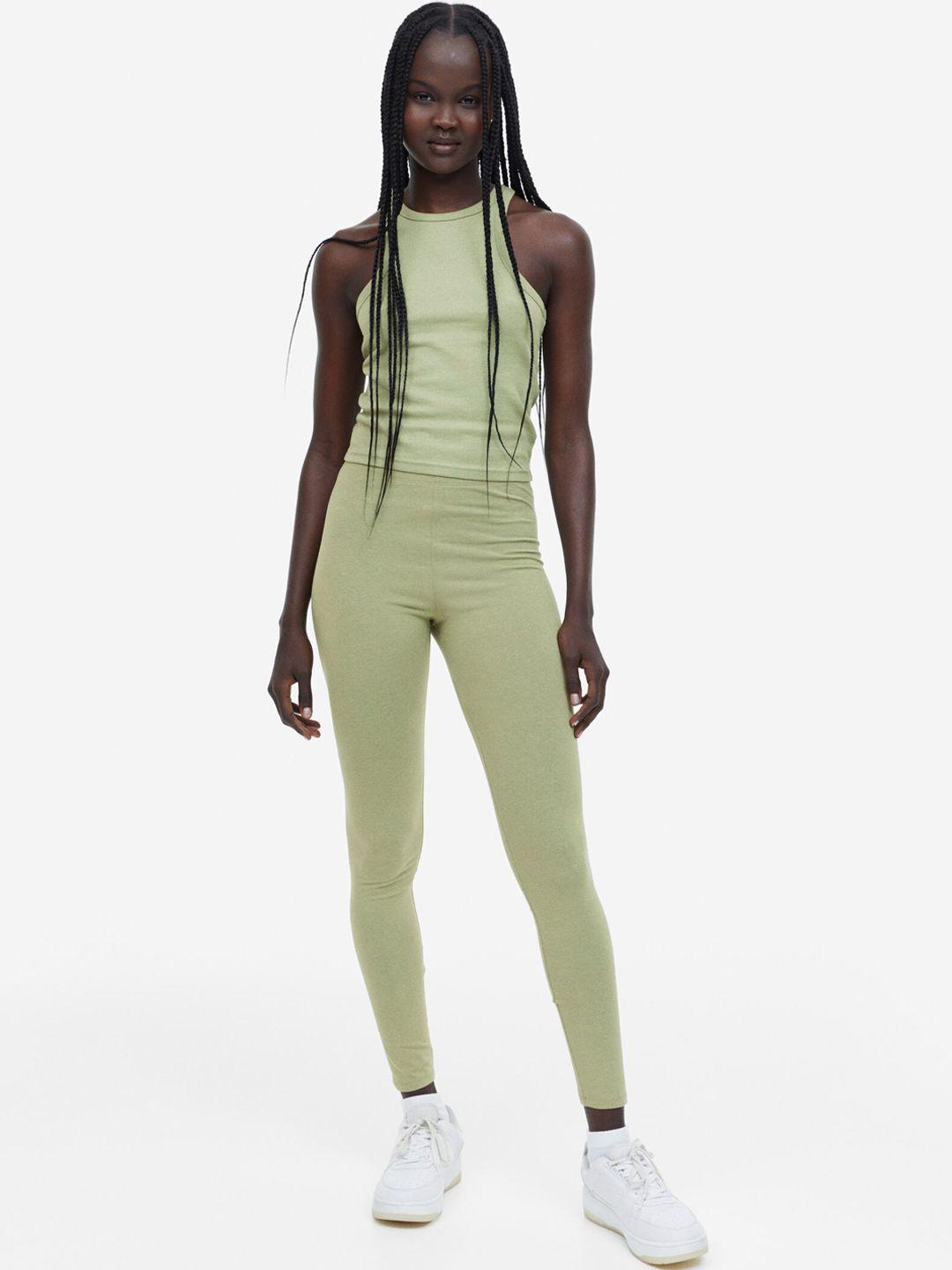 h&m cotton jersey leggings