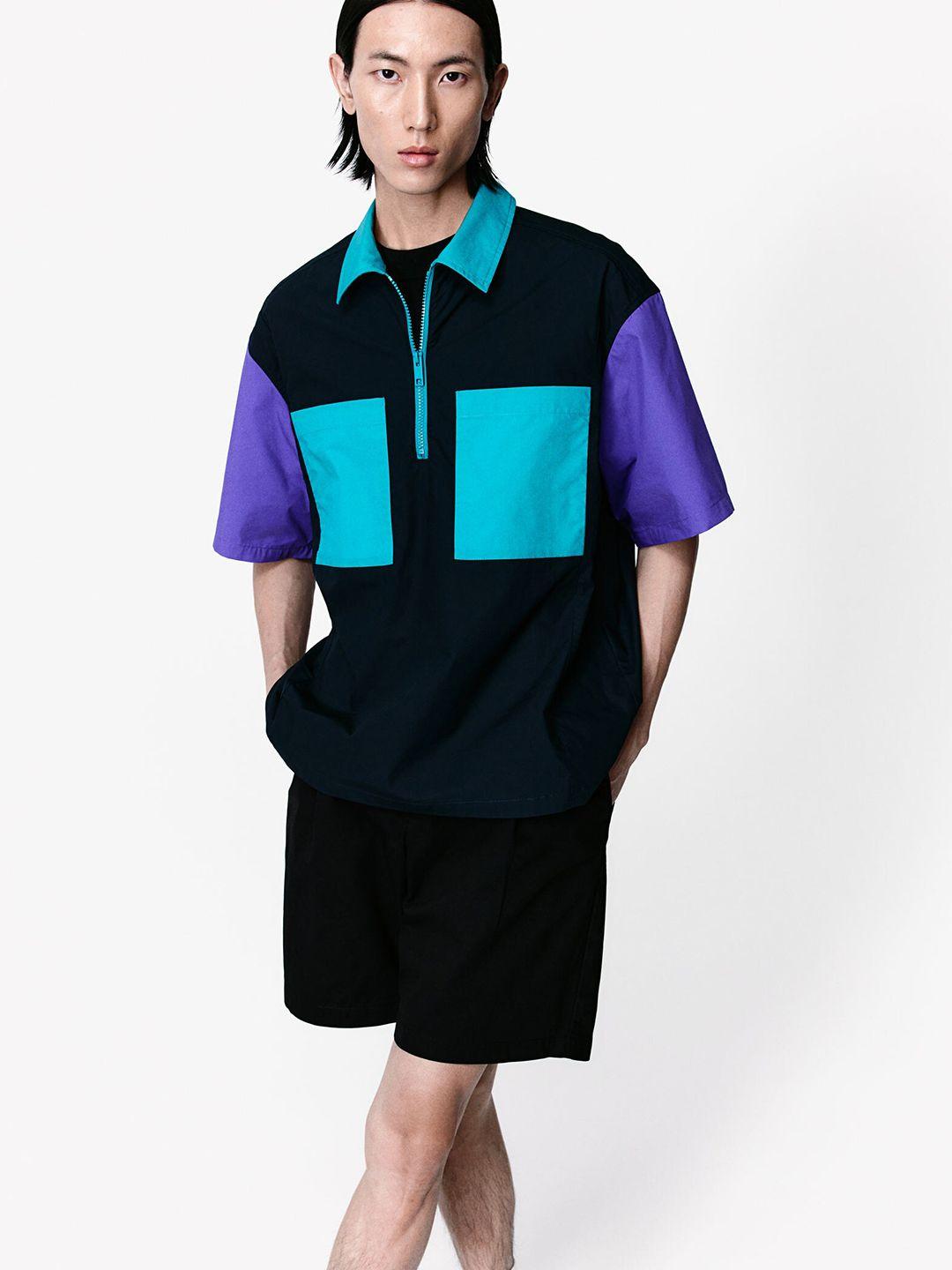 h&m cotton loose fit polo shirt