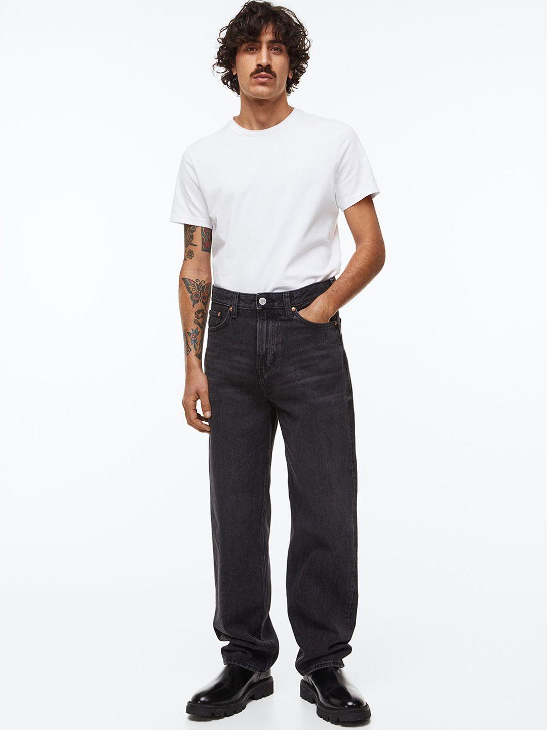 h&m cotton loose jeans