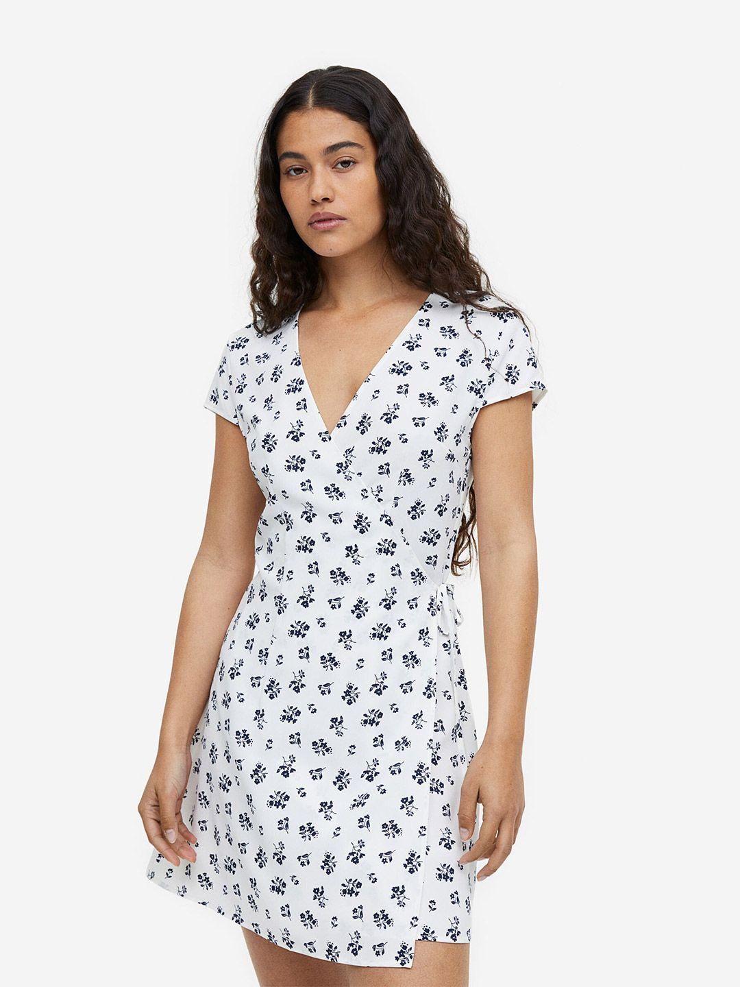 h&m crepe wrap dress