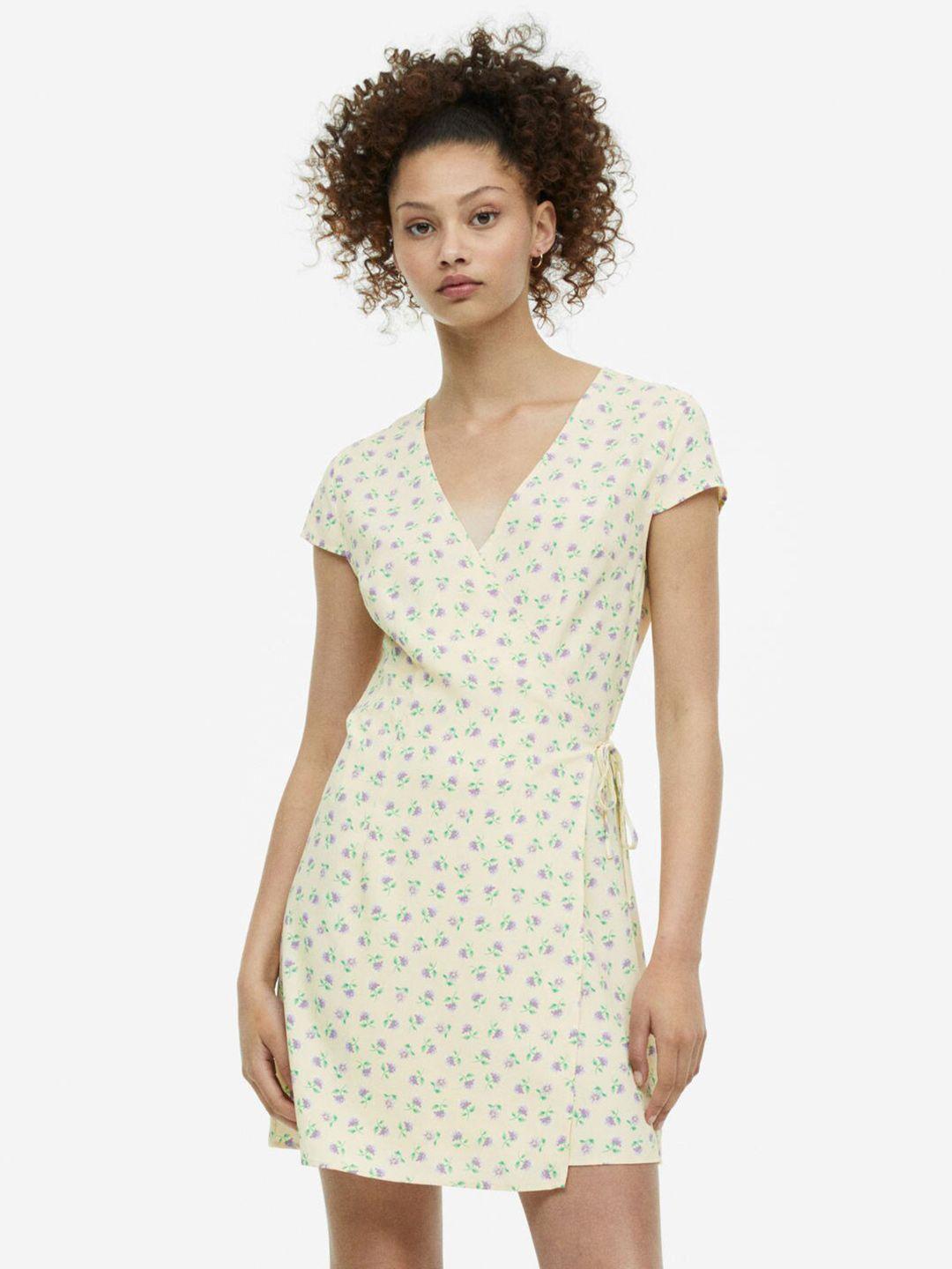 h&m crepe wrap dress