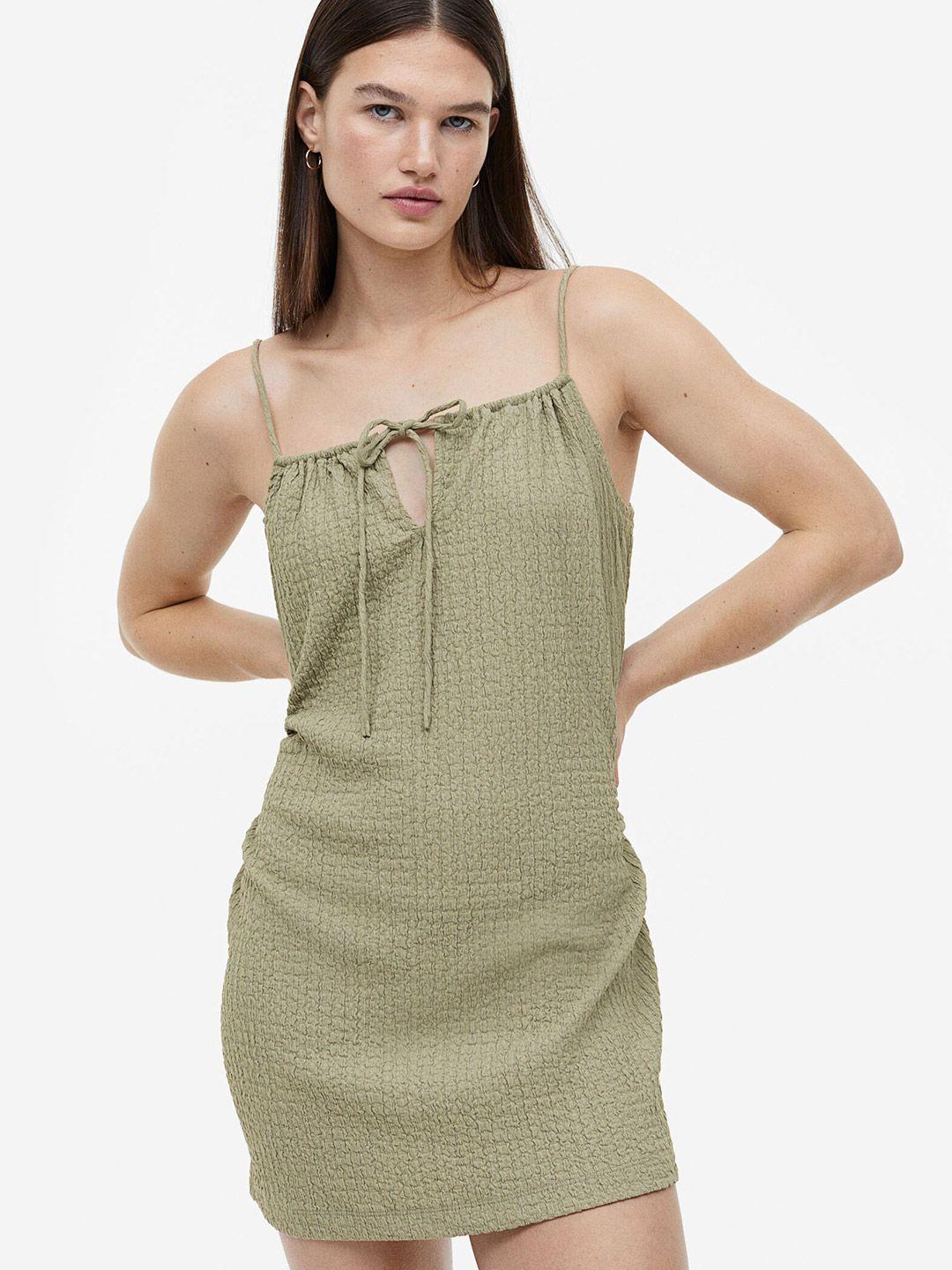 h&m crinkled jersey dress