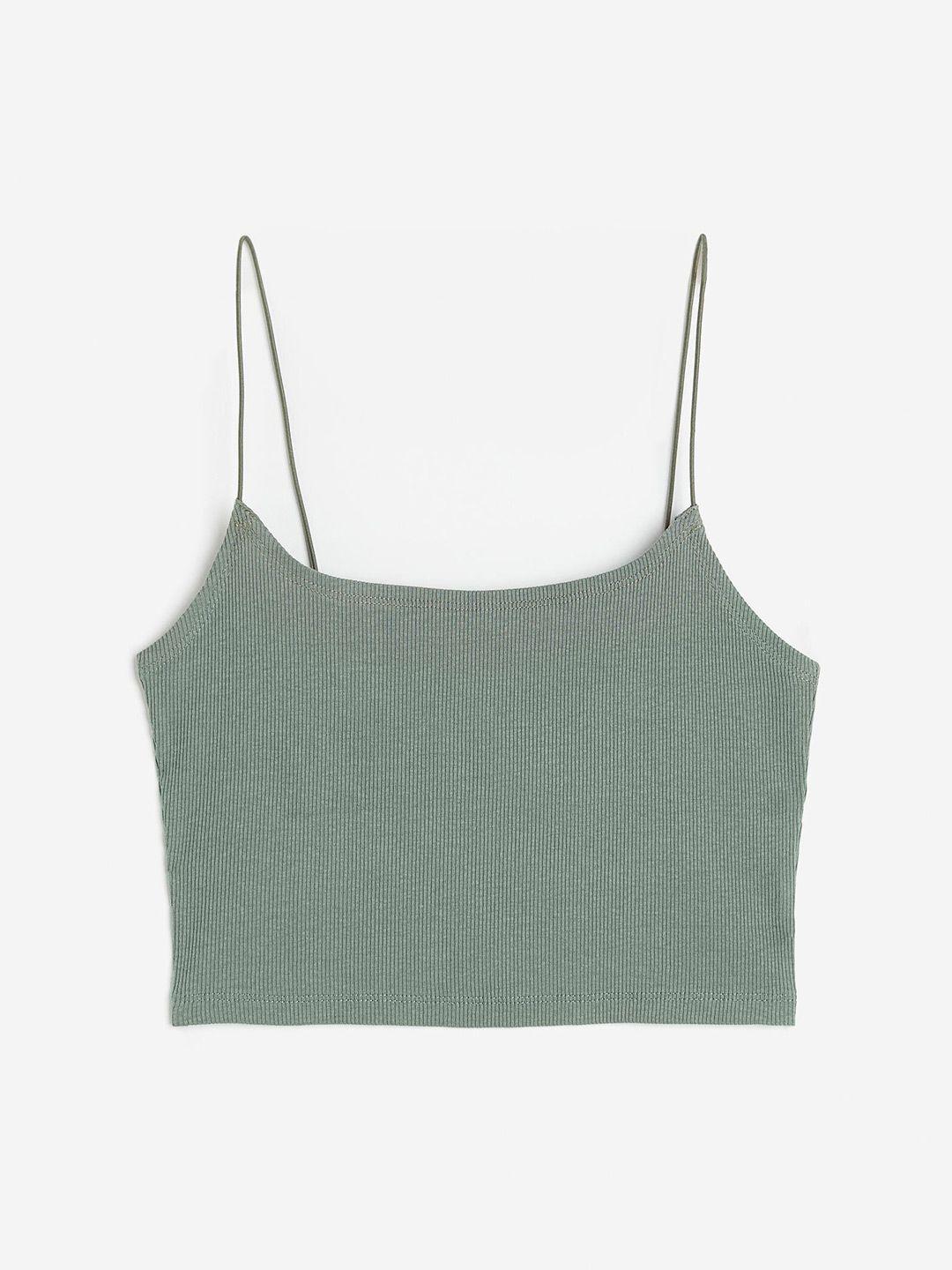 h&m cropped strappy top