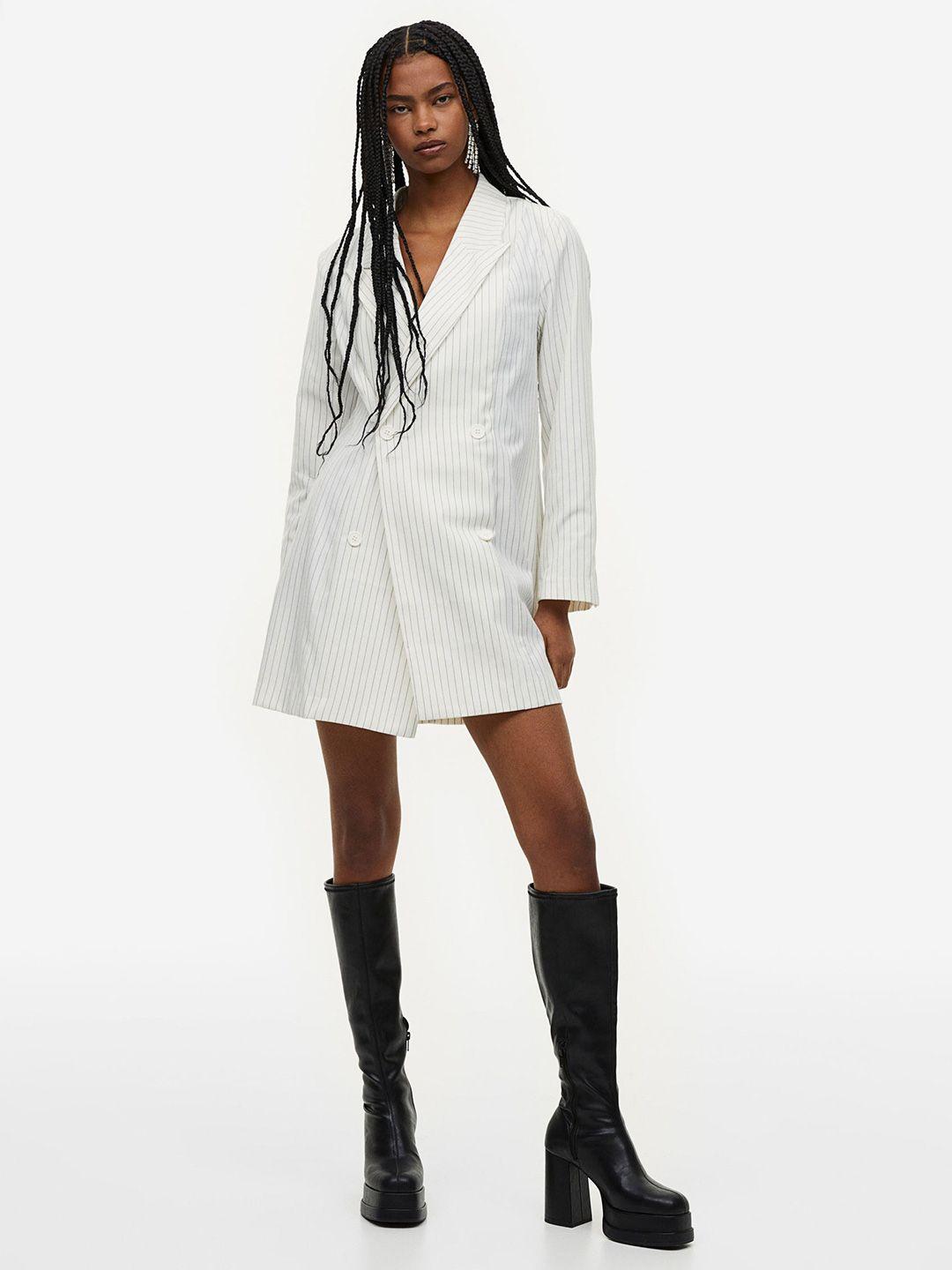 h&m double-breasted blazer dress