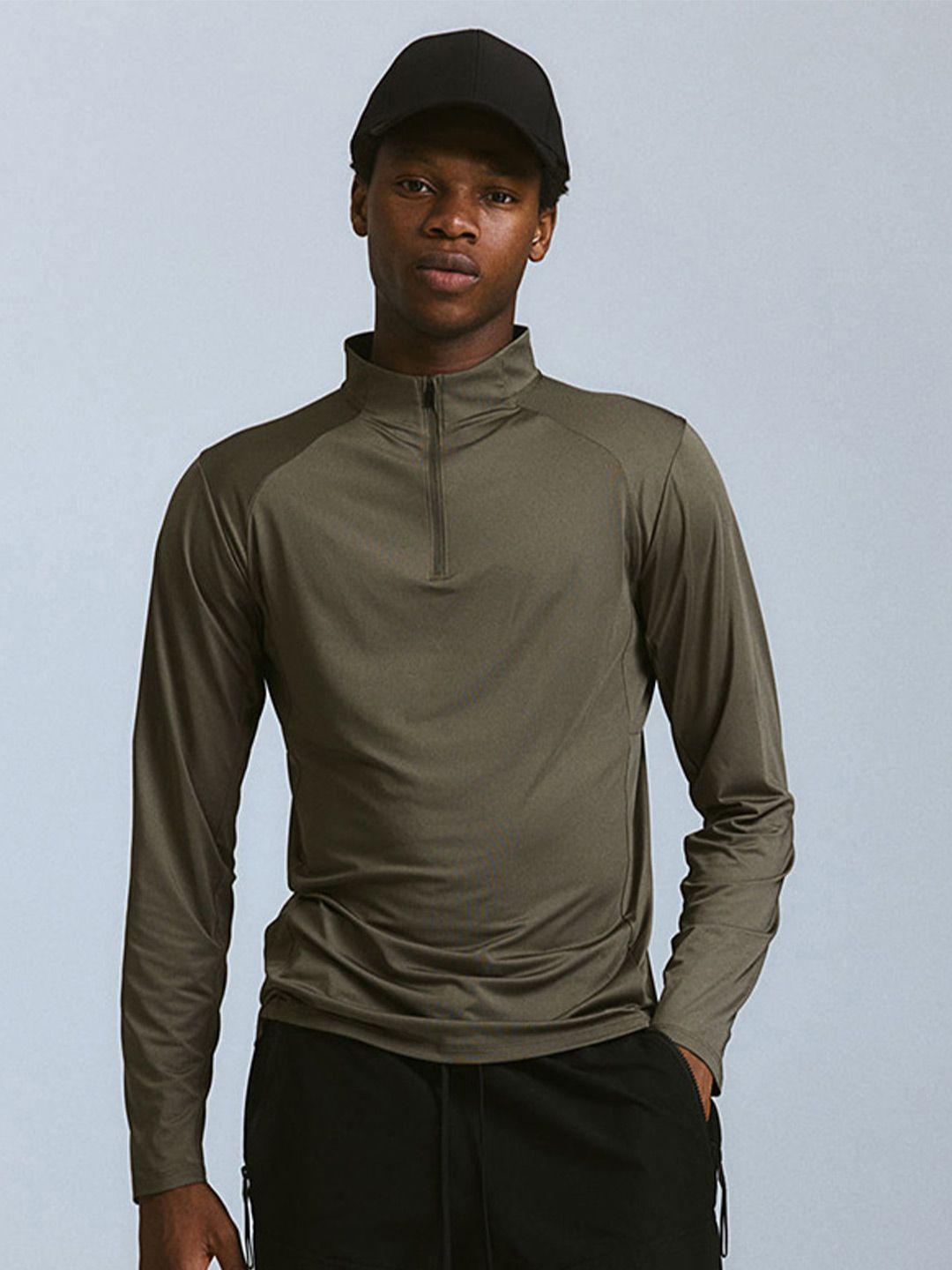 h&m drymove zip-top sports top