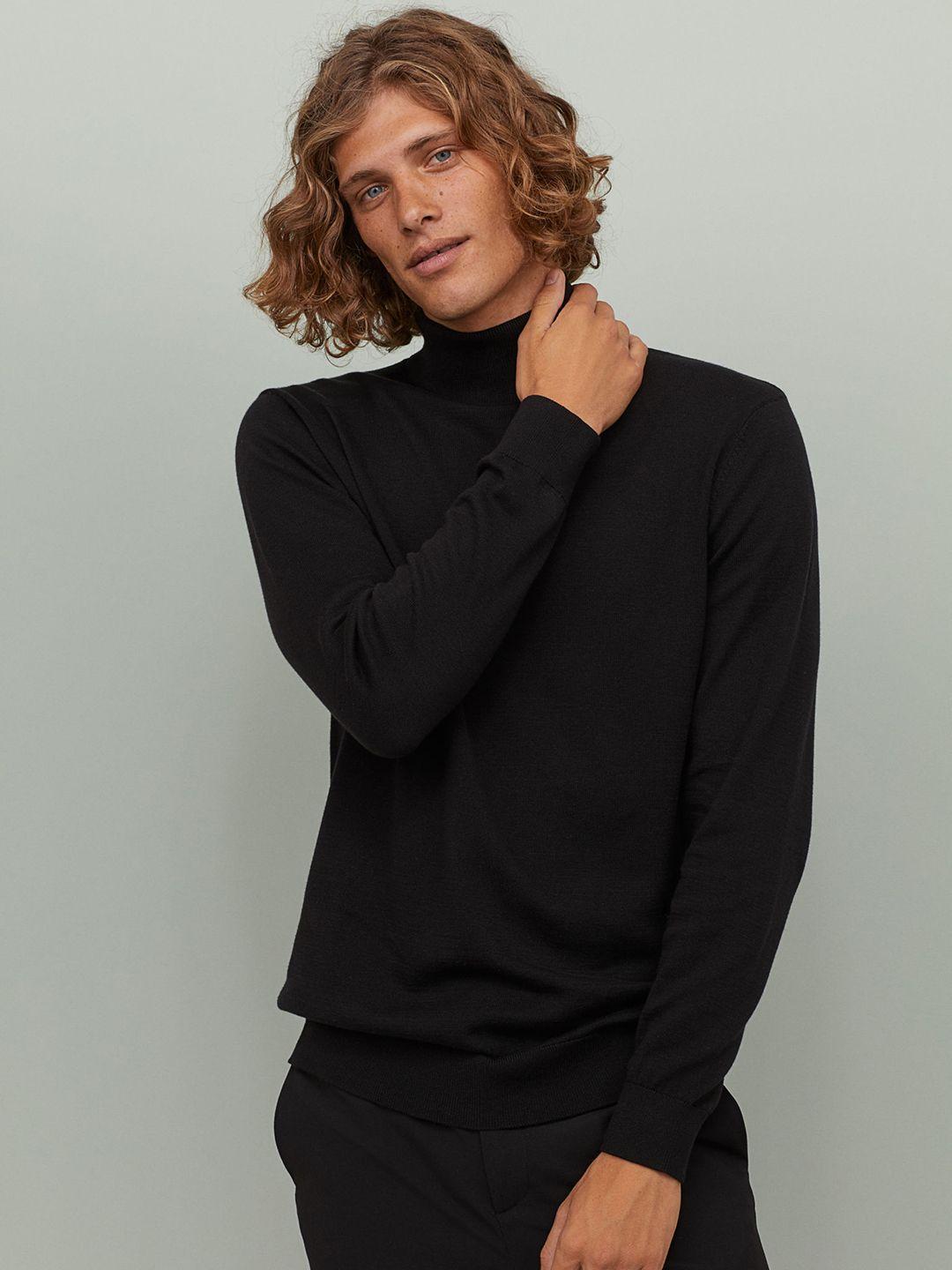 h&m fine-knit polo-neck jumper