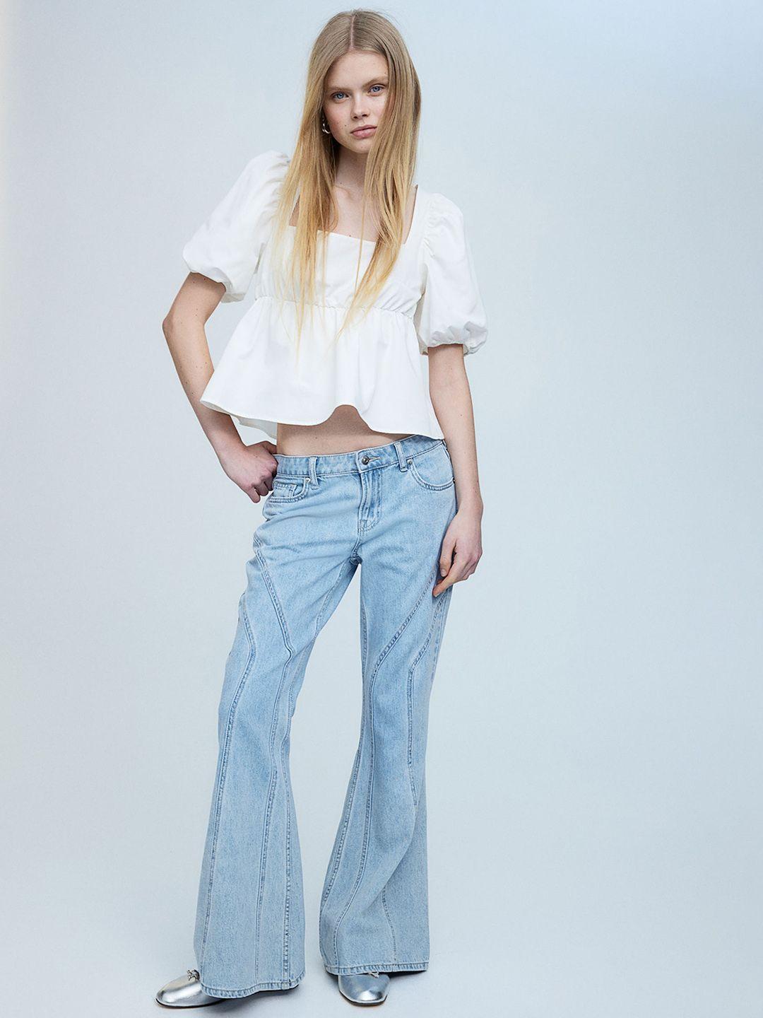 h&m flared low jeans