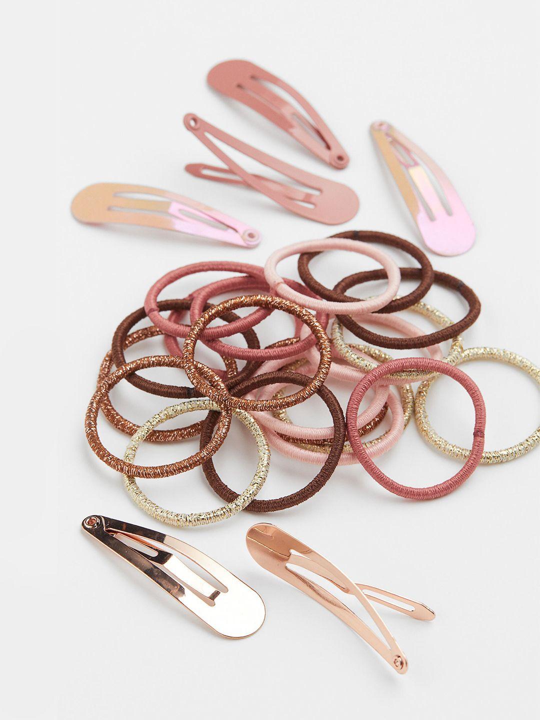 h&m girls 26 pieces hair elastics and clips