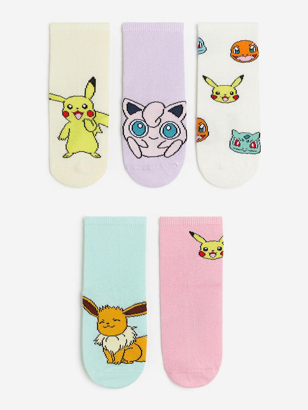 h&m girls 5-pack pokemon socks