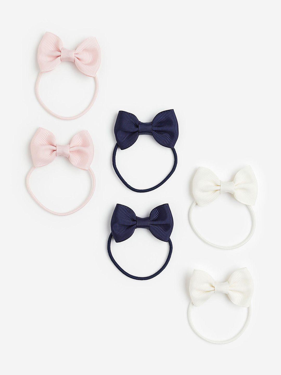 h&m girls 6-pack bow-detail hair elastics