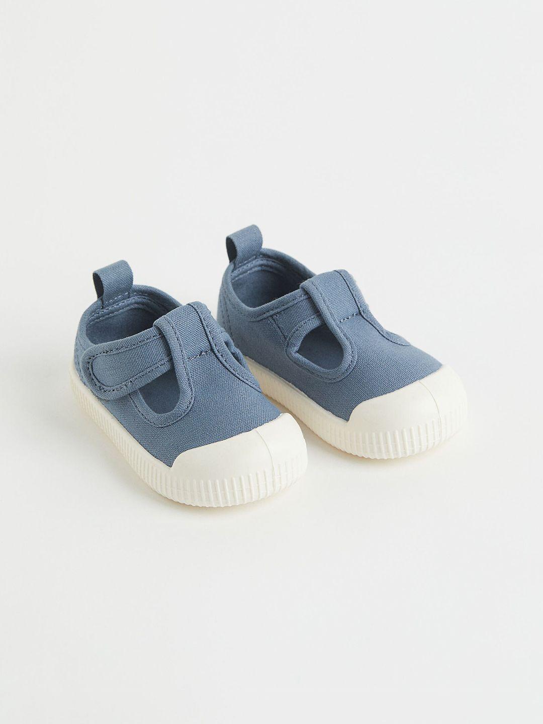 h&m girls blue cotton canvas sandals