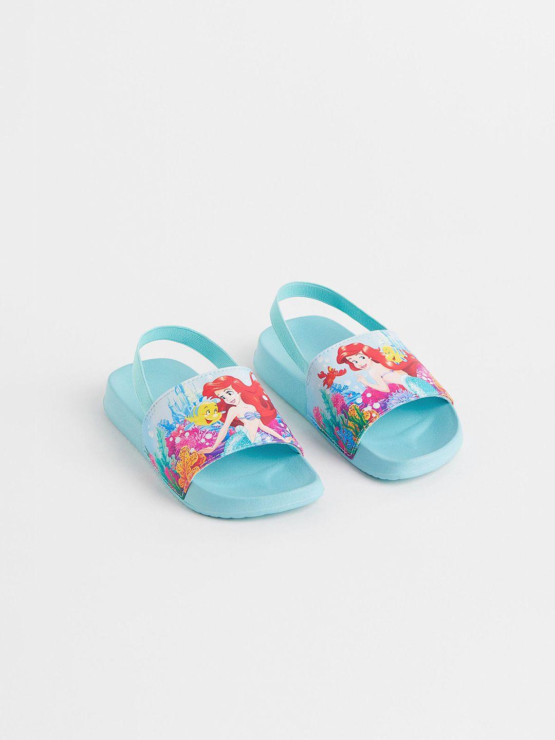 h&m girls multicolored printed pool shoes