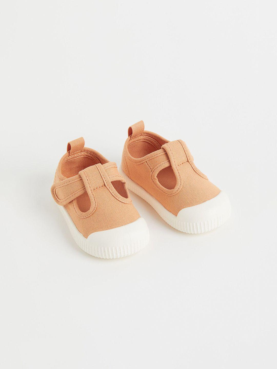 h&m girls orange solid canvas sandals