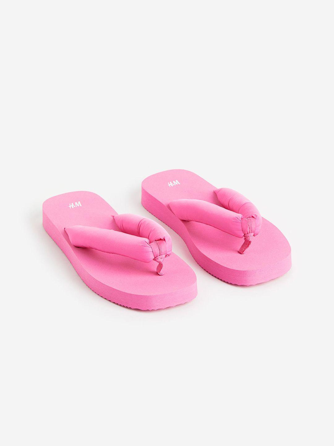 h&m girls padded flip flops