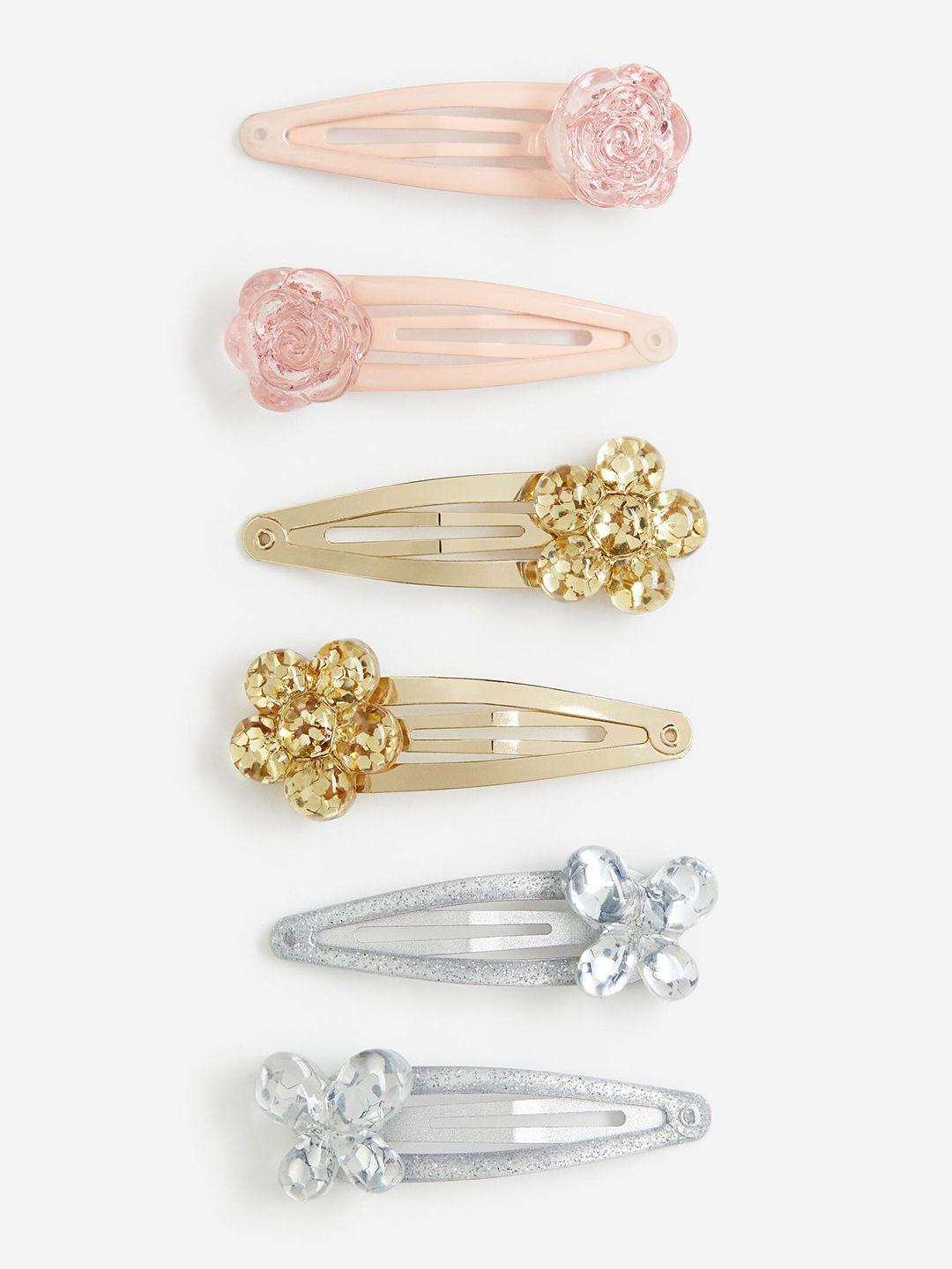 h&m girls set of 6 hair clips