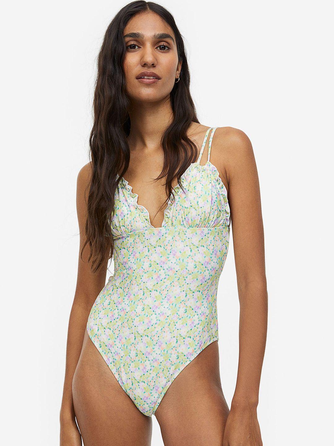 h&m high-leg cut-out swimsuit