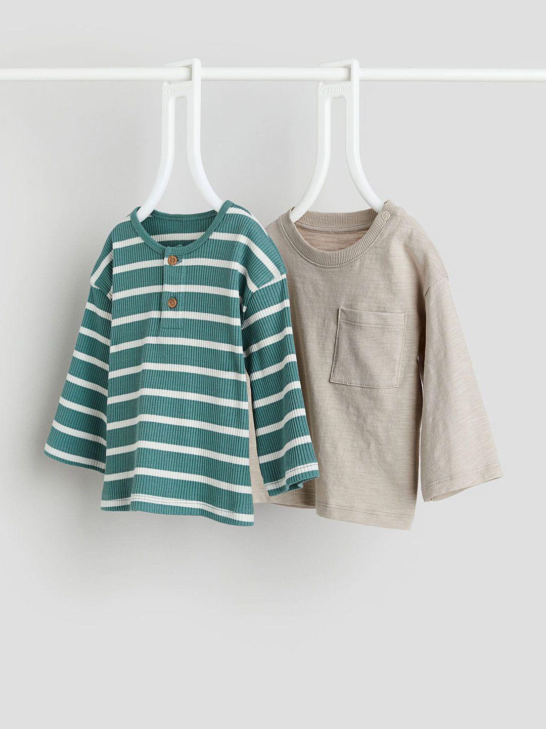 h&m infant boys 2-pack cotton jersey tops
