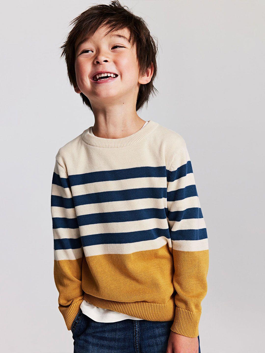 h&m infant boys jacquard-knit pure cotton jumper