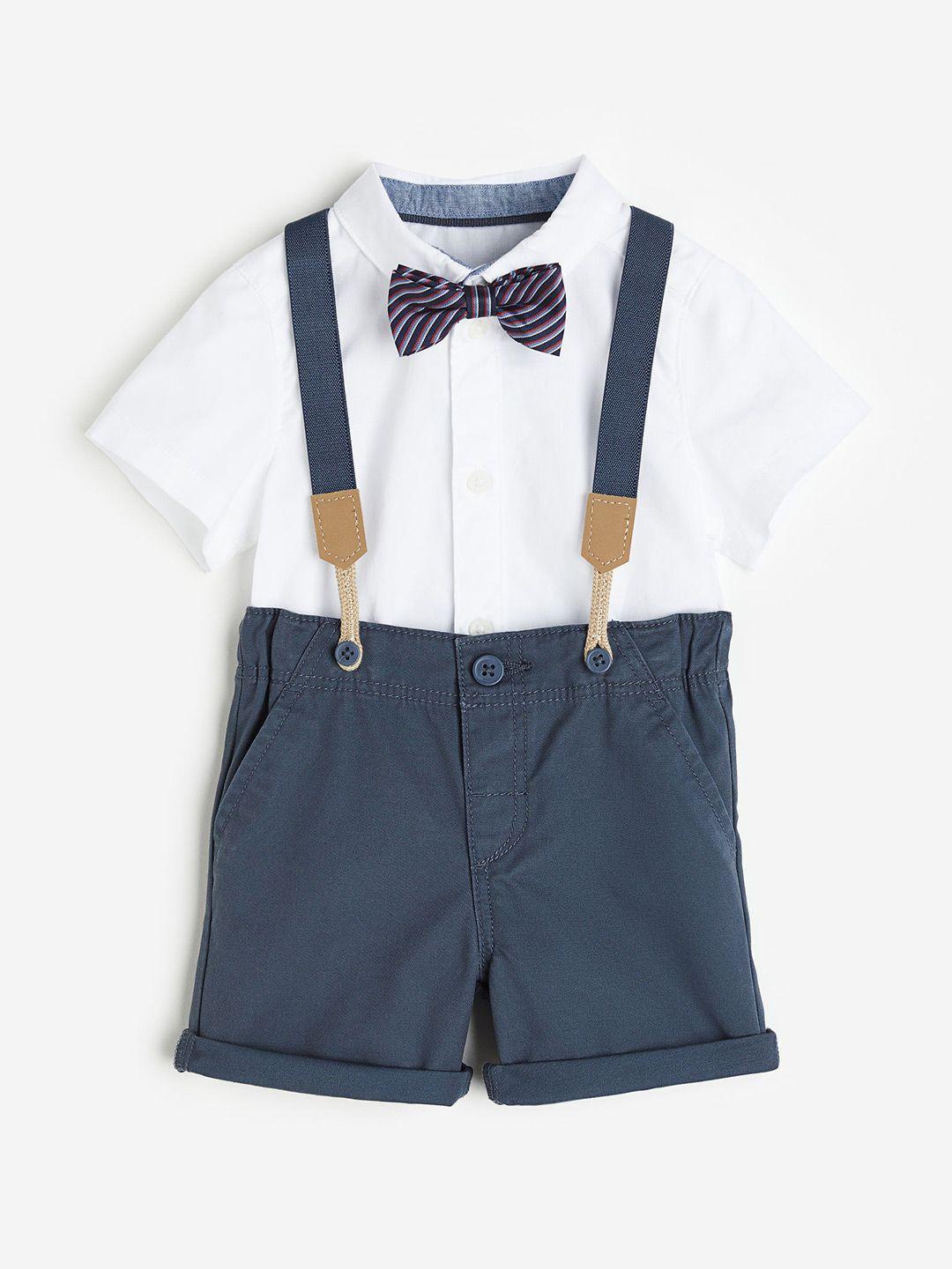 h&m infants boys 3-piece pure cotton dressy shirt set