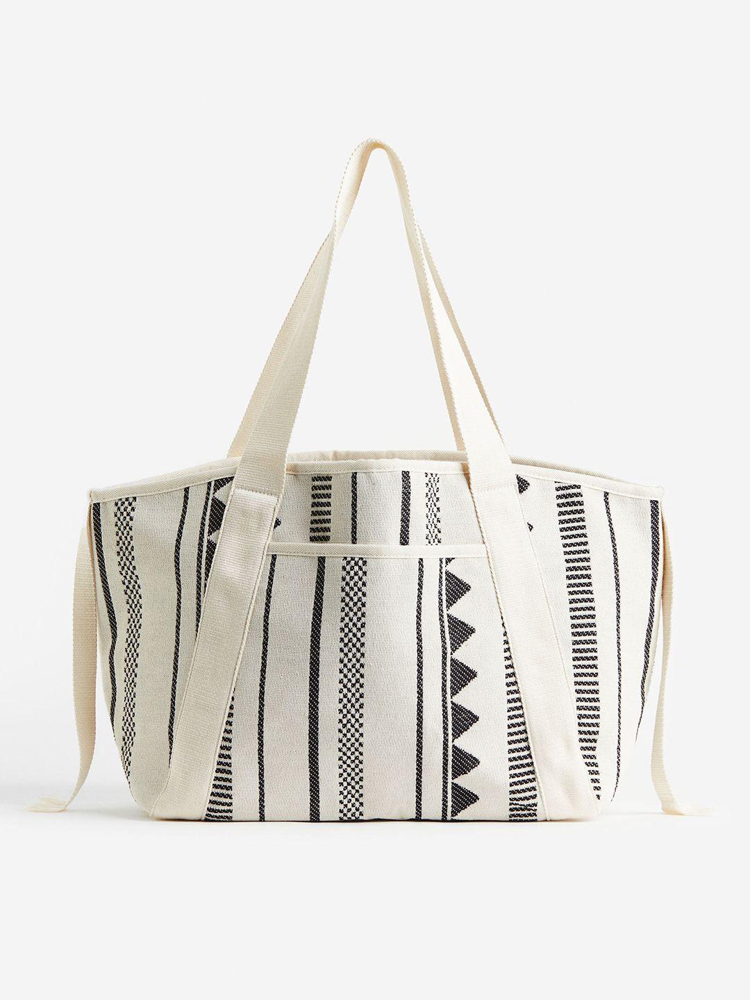 h&m jacquard-weave shopper