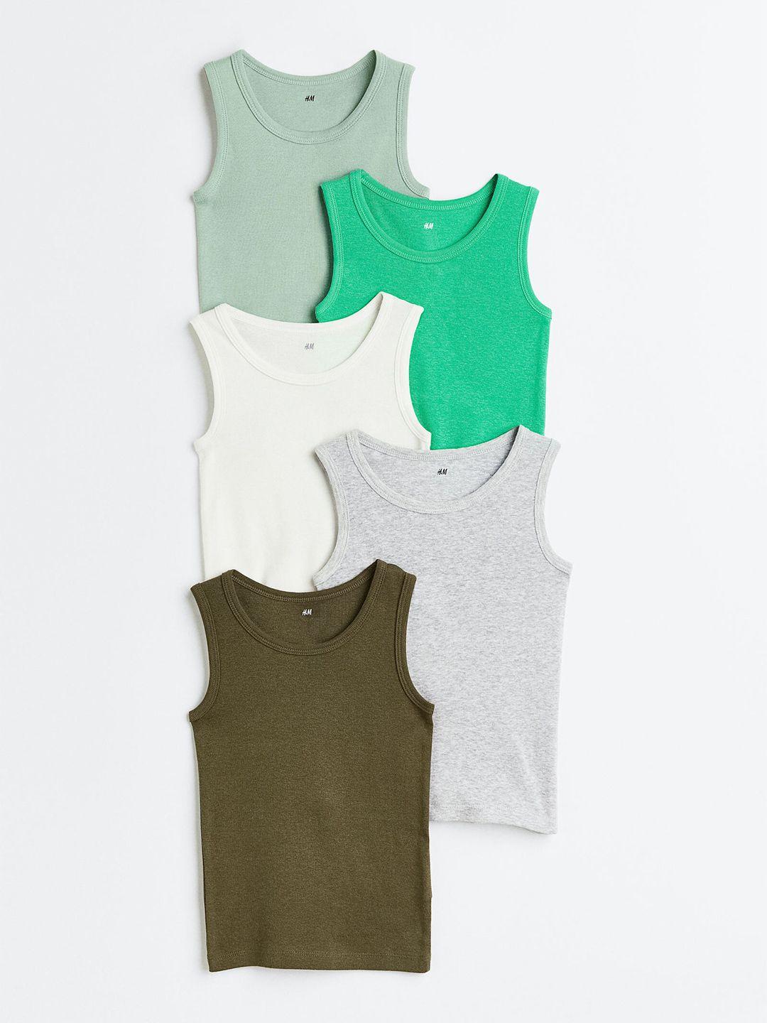 h&m kids boys 5-pack cotton vest tops